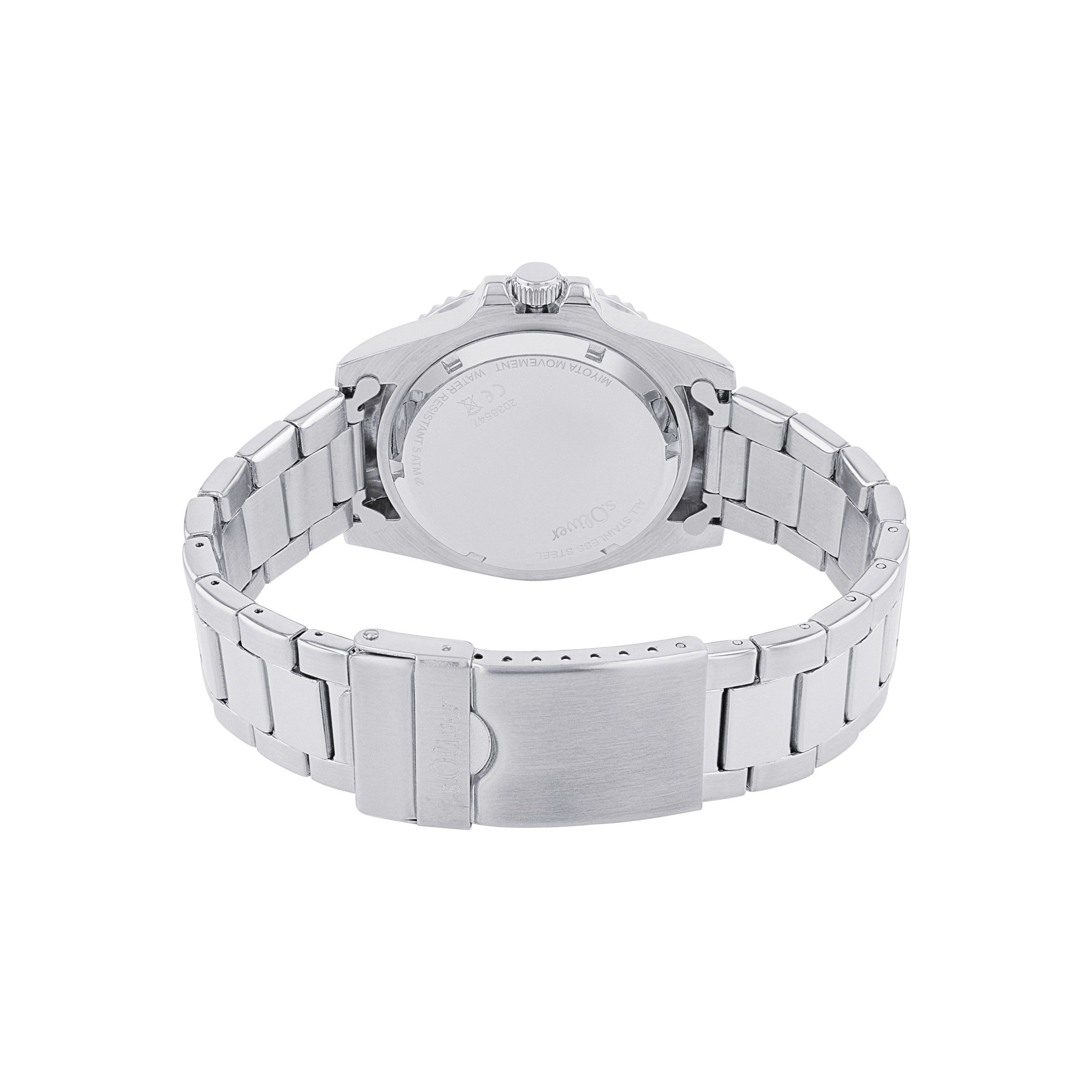 s.Oliver Quarzuhr 2036547, Armbanduhr, Herrenuhr, Edelstahlarmband, günstig online kaufen