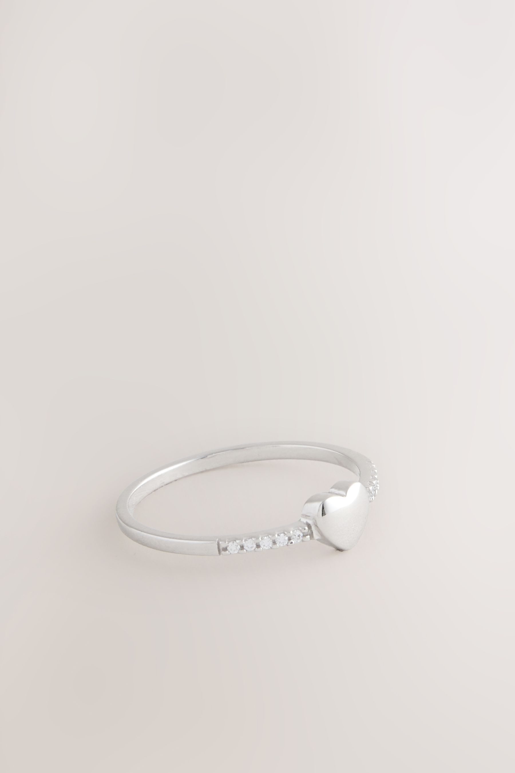 Next Fingerring Ring mit Pavé-Herz (1-tlg)