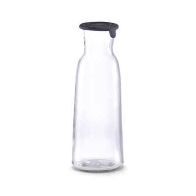 Zeller Present Karaffe Glaskaraffe mit Silikondeckel 1000 ml, (1-tlg), Glaskrug Glasflasche Dekanter