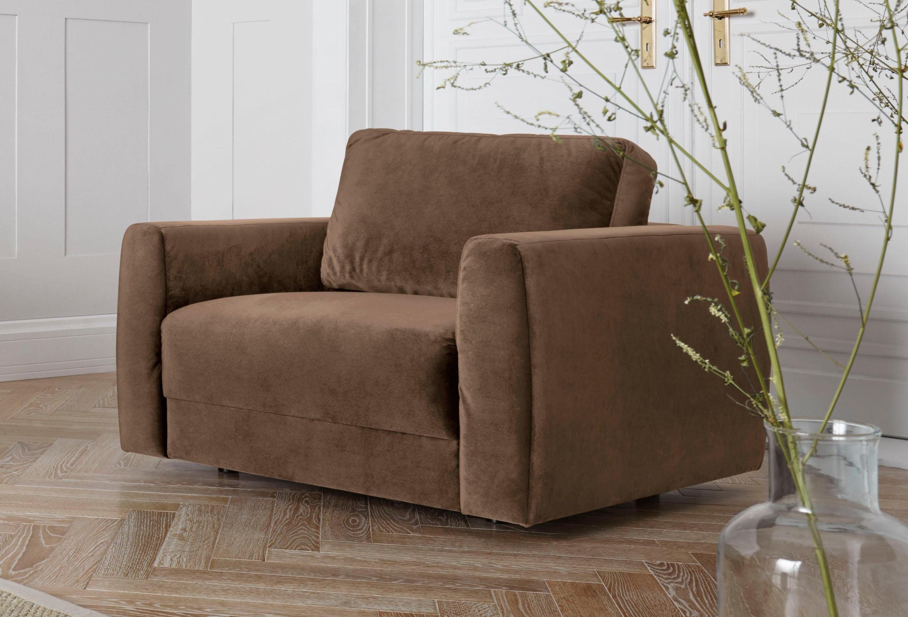 OTTO home Sessel Hobro Loungesessel, in 3 Bezugsqualitäten in vielen Farben