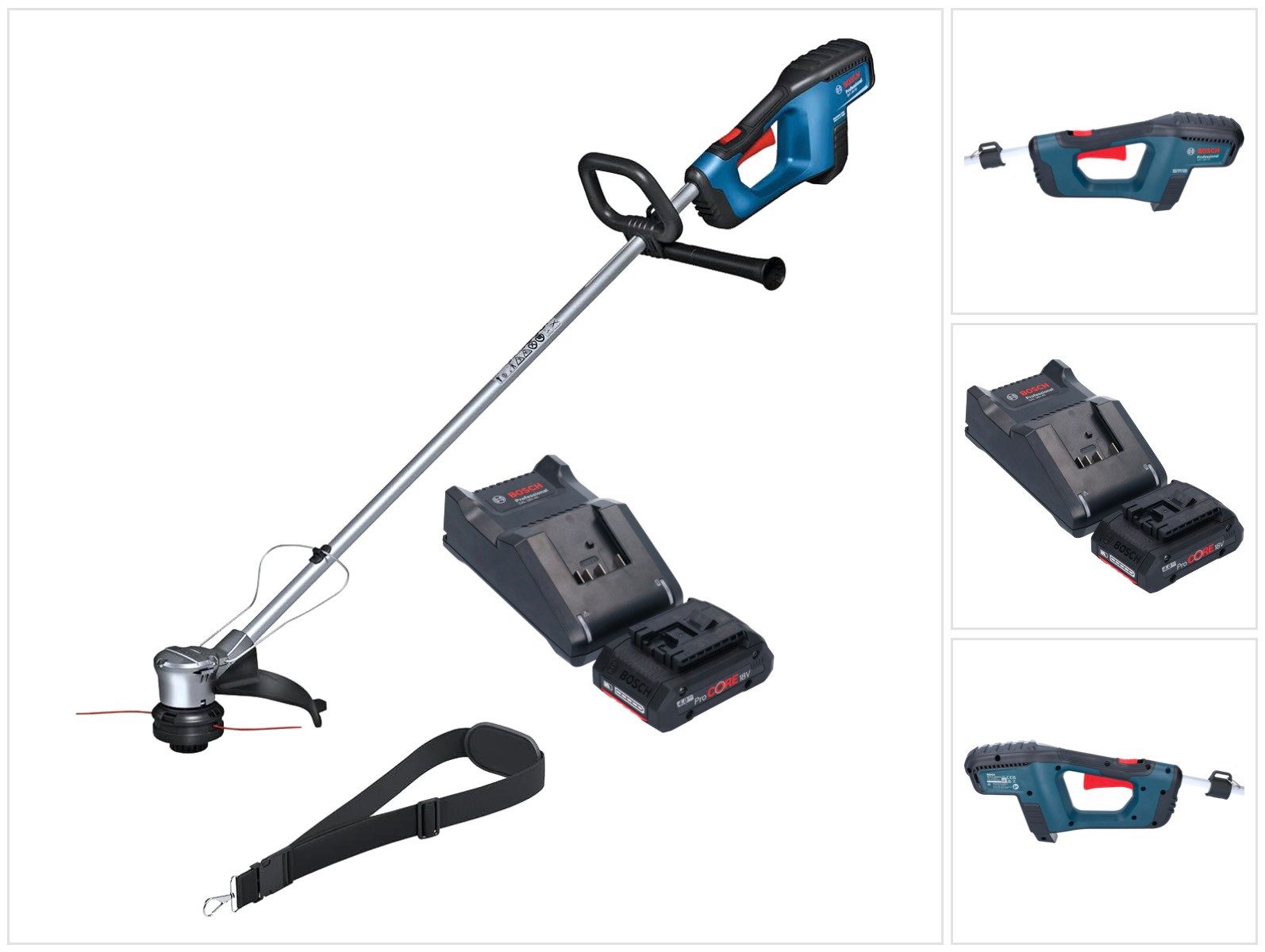 Bosch Professional Akku-Rasentrimmer GRT 18V-33 Professional Rasentrimmer 18V 330 mm + 1x Akku 4 Ah + Lader