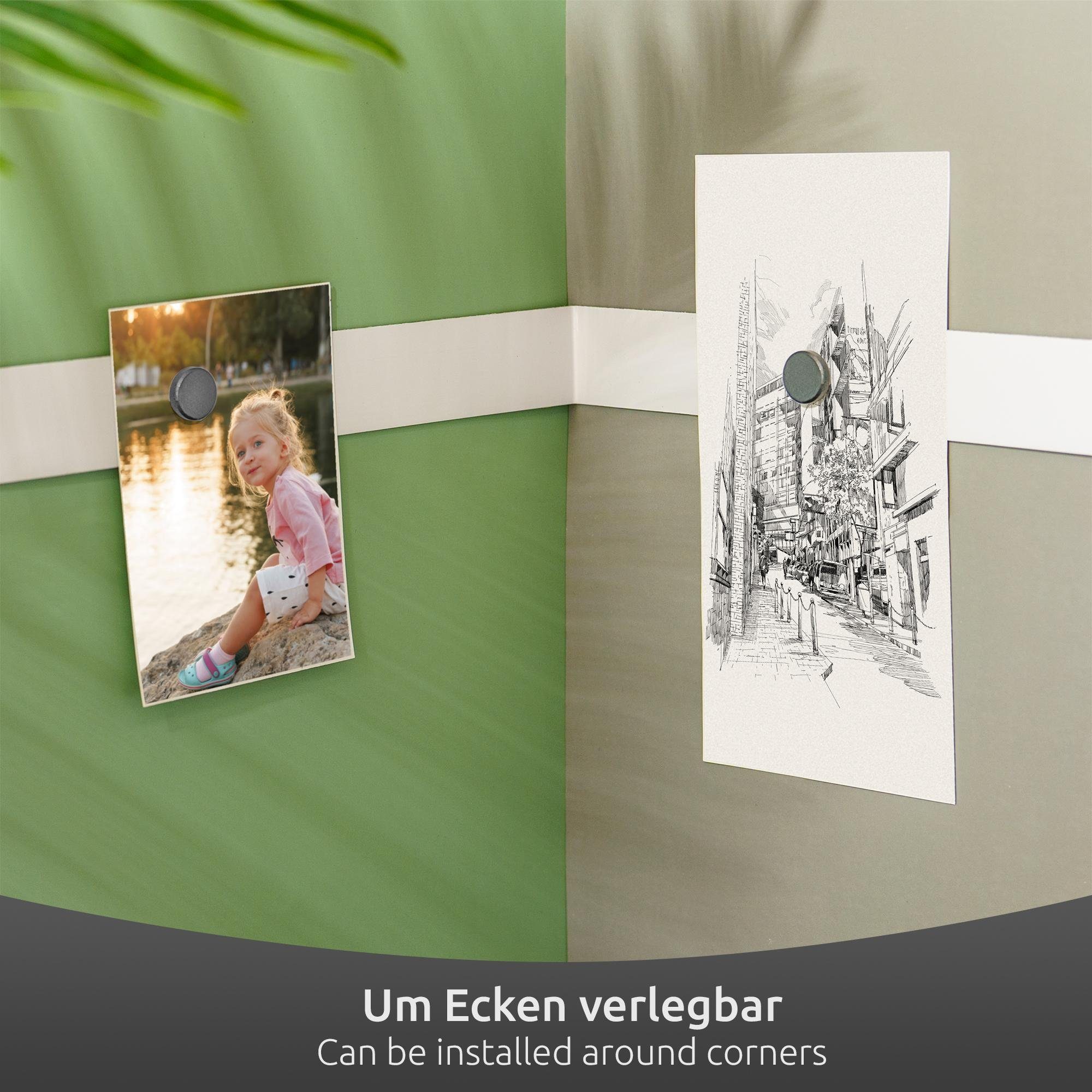 ECENCE Magnet 3m Metallband selbstklebend starke Haftung mit 10x