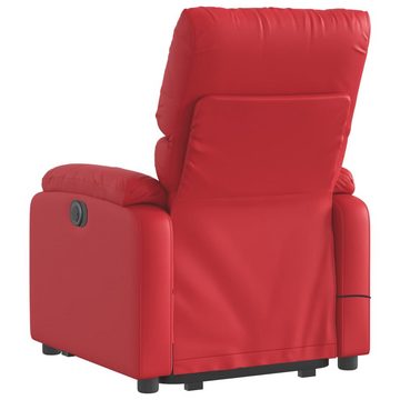 vidaXL Sessel Massagesessel mit Aufstehhilfe Elektrisch Rot Kunstleder (1-St)