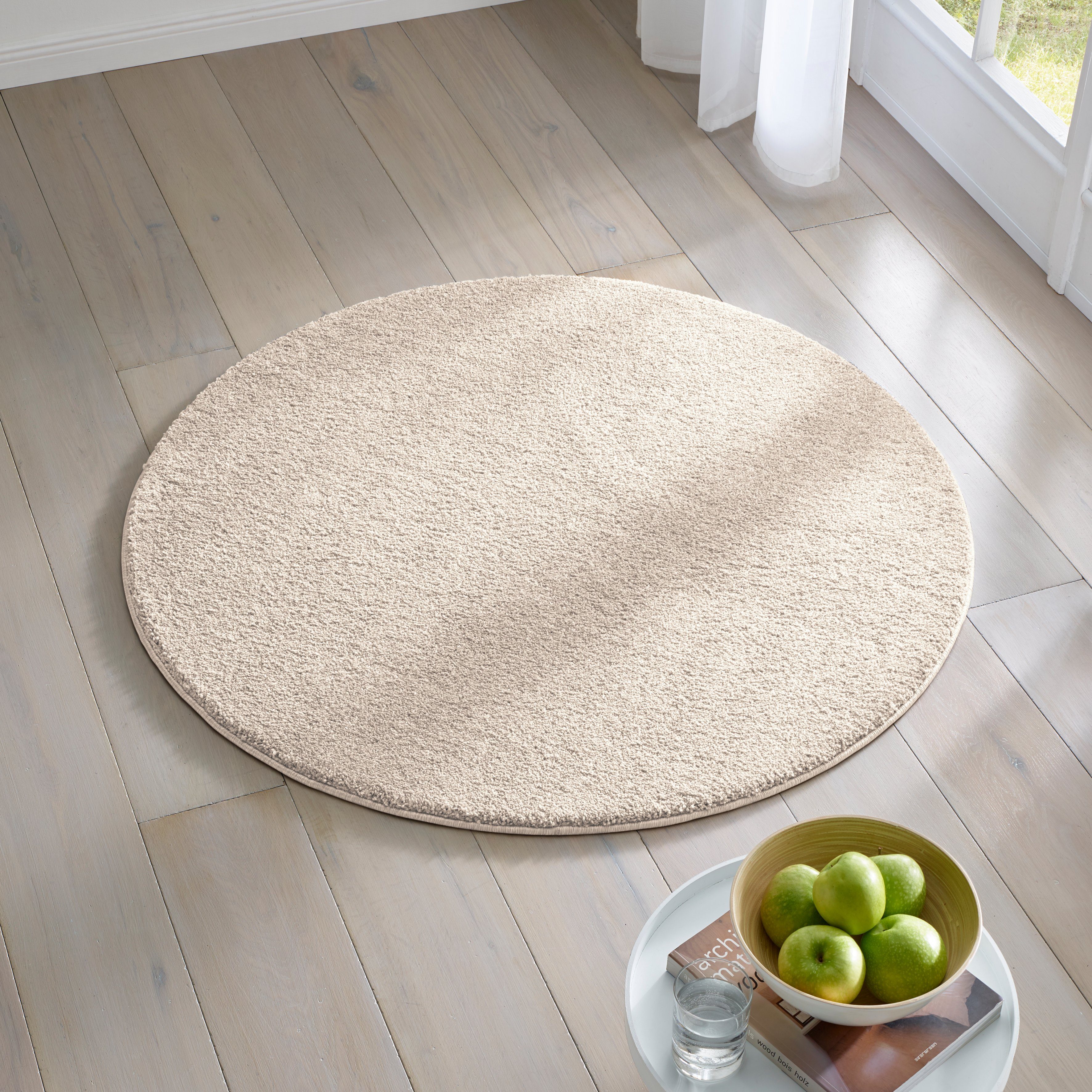 TaCa Home Teppich Kurzflor-Frisee-Teppich, rechteckig, Höhe: günstig online kaufen