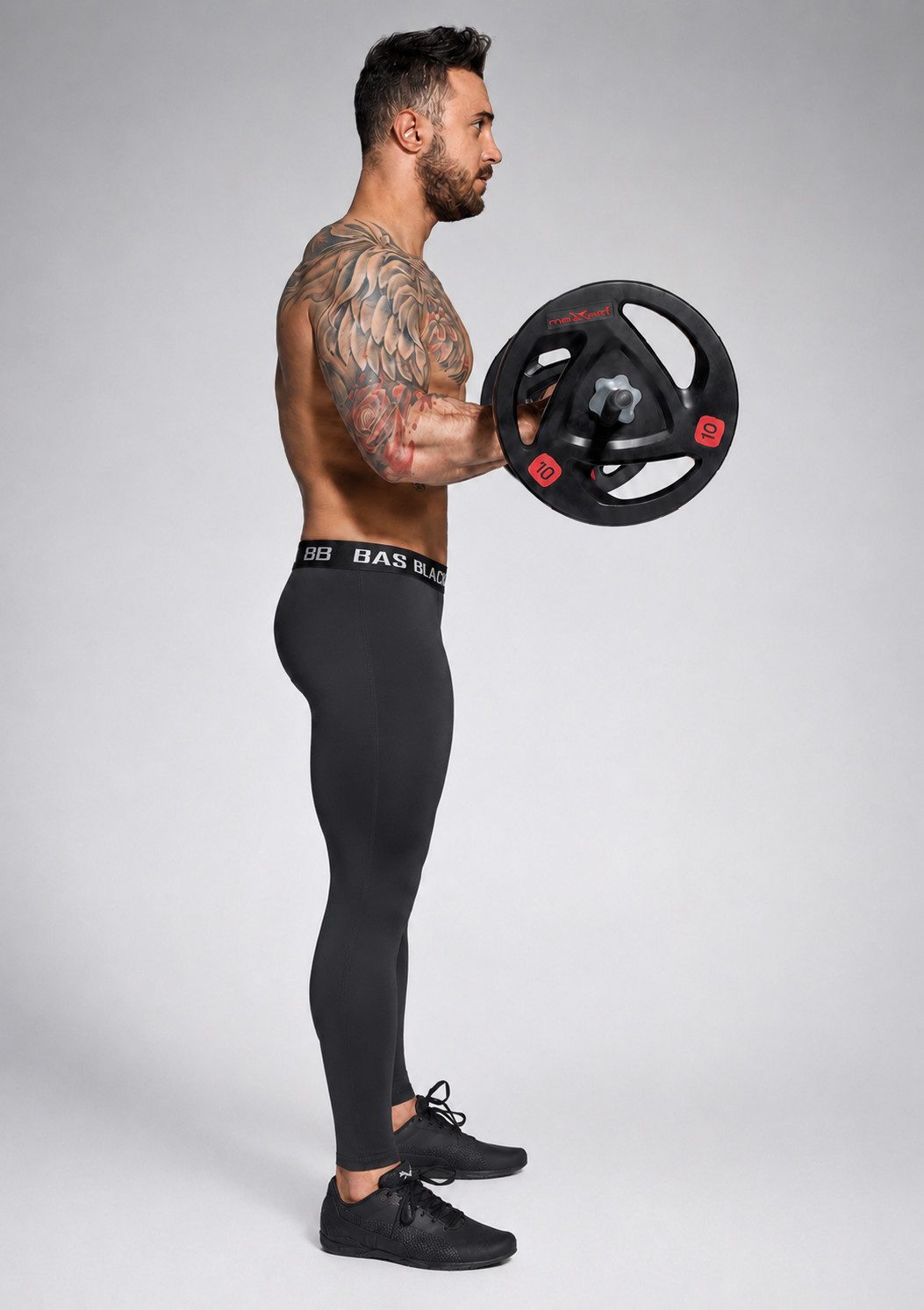 Bas Bleu Leggings HERREN SPORT LEGGINGS Bund Muster EVERGYM komfortabel