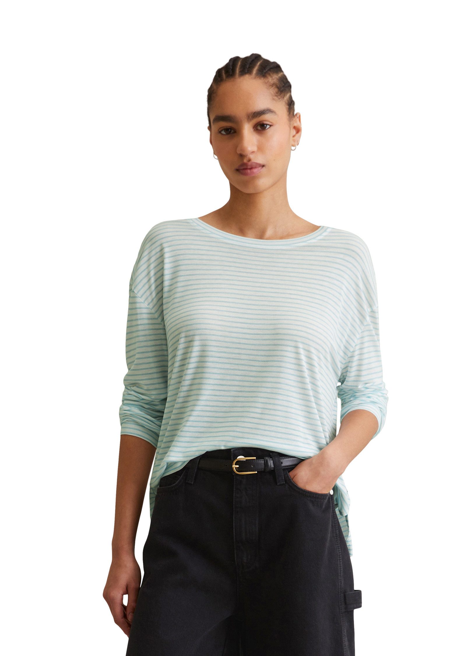Langarmshirt aus weichem Viskose-Jersey