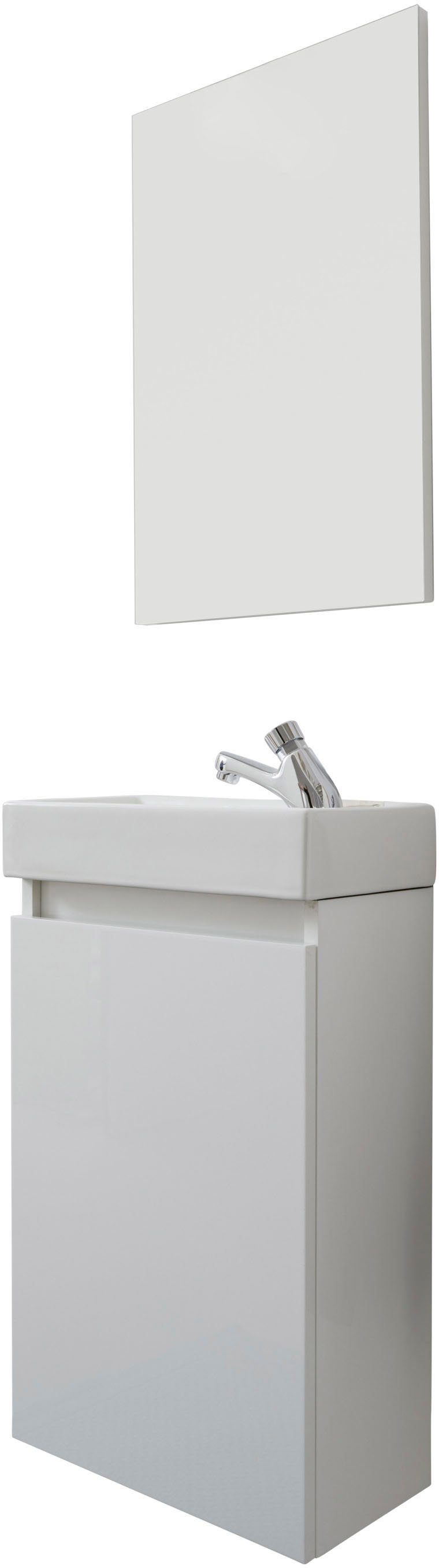 welltime Badmöbel-Set Oslo 2-teilig, Badezimmerschrank Gäste-WC günstig online kaufen