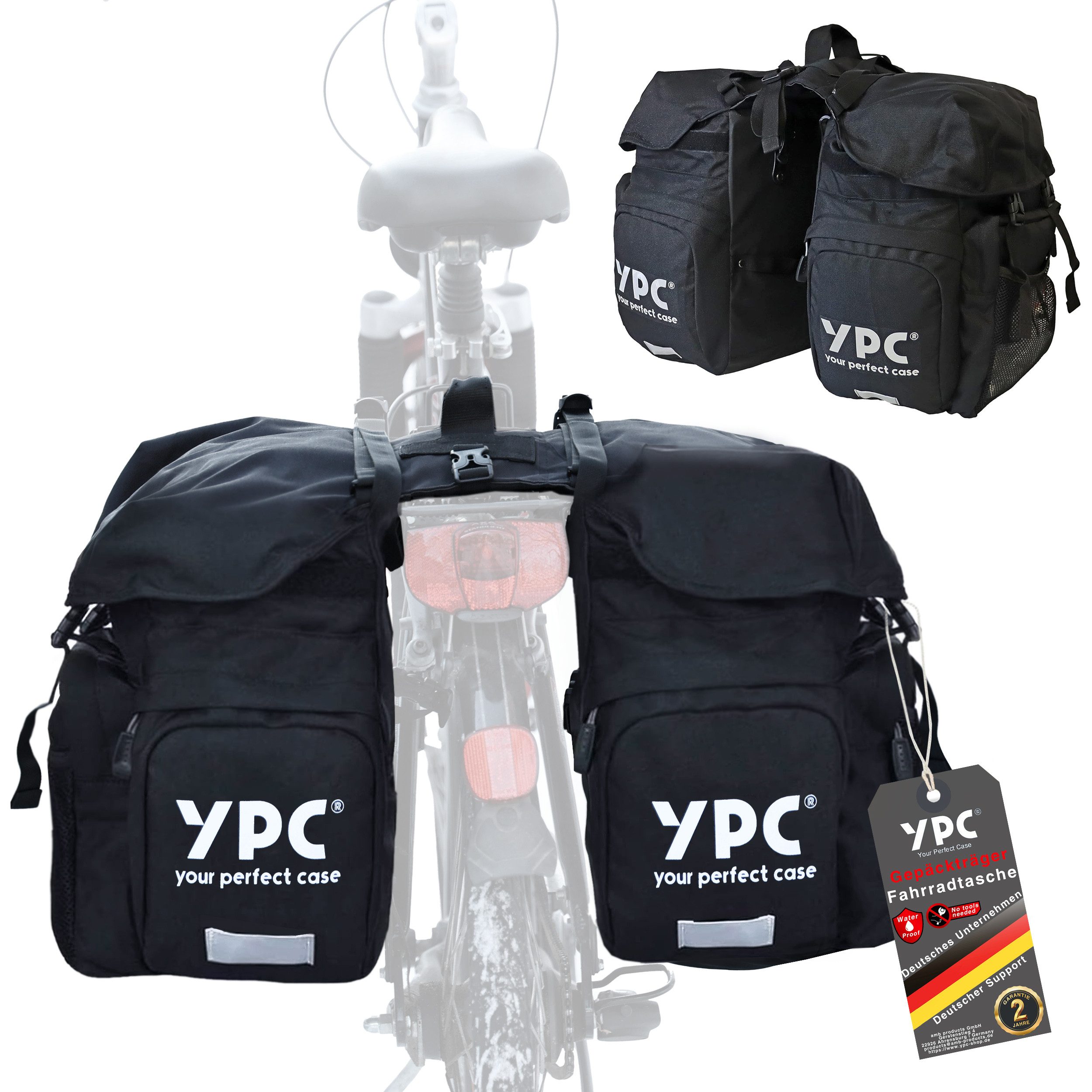 YPC Fahrradtasche Outrider Fahrradtasche Gepäckträger XL 42 Liter