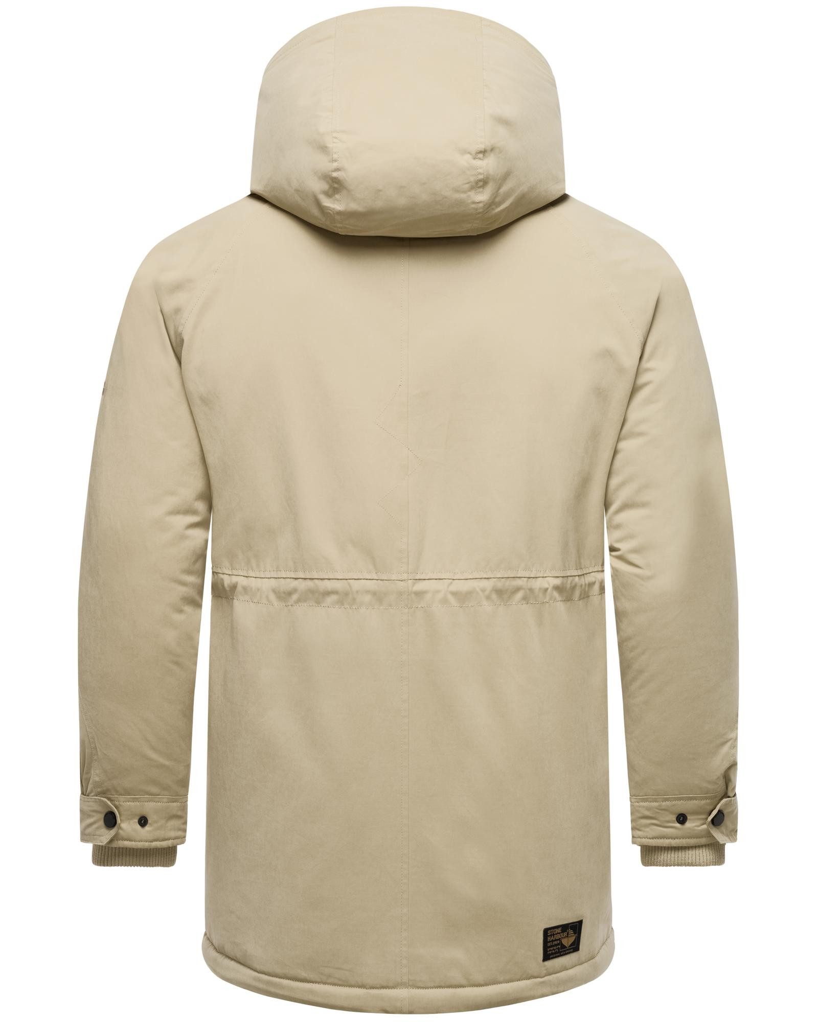 Stone Harbour Kurzmantel Navroos XX Kurzer Herren Wintermantel mit abnehmbarem Kragen