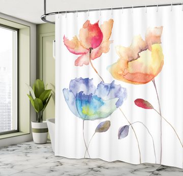 Abakuhaus Duschvorhang Moderner Digitaldruck mit 12 Haken auf Stoff Wasser Resistent Breite 175 cm, Höhe 180 cm, Jahrgang Natur Blumen