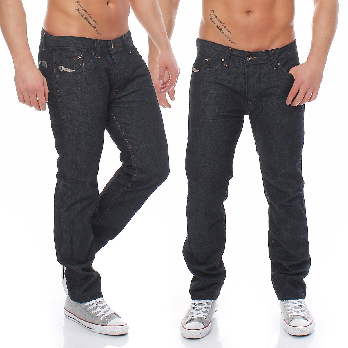 Diesel Regular-fit-Jeans Herren Denim Jeans Darron 008Z8 Rinse Deep Dark Wash 5-Pocket-Style