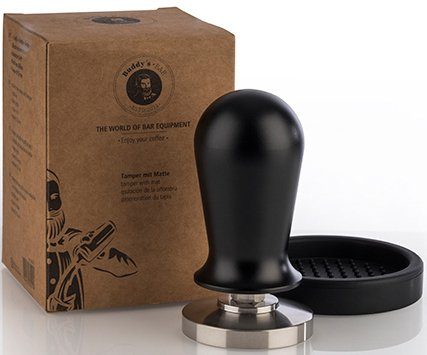 Buddy's Tamper Buddy´s Bar - Barista Edition, Premium, Kaffee Verdichter, rostfreier Edelstahl, Espresso Stempel