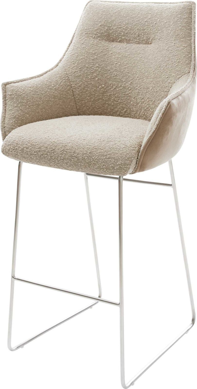 DELIFE Barhocker Alja-Flex, Kufengestell Edelstahl Materialmix Mikrofaser S günstig online kaufen