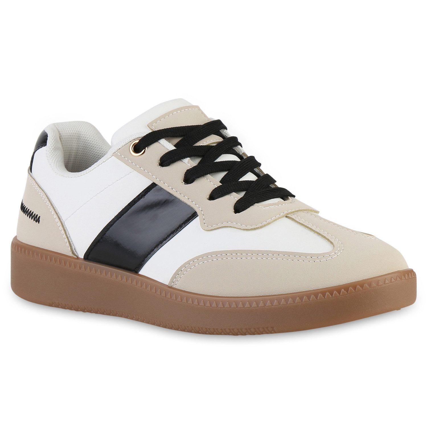 VAN HILL 841516 Sneaker Damen Sneaker Low Schnürer Bequeme Freizeit Basic S günstig online kaufen