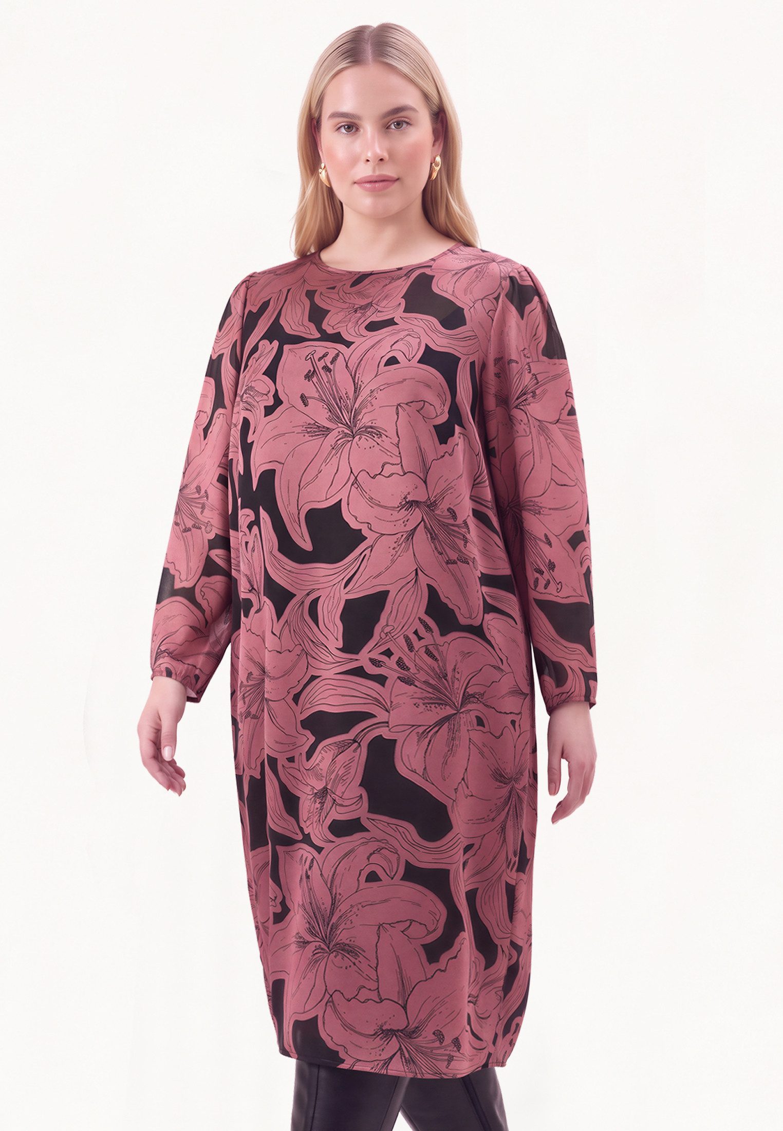 YOEK A-Linien-Kleid Damen Kleid mit Langarm mit langen Ärmeln