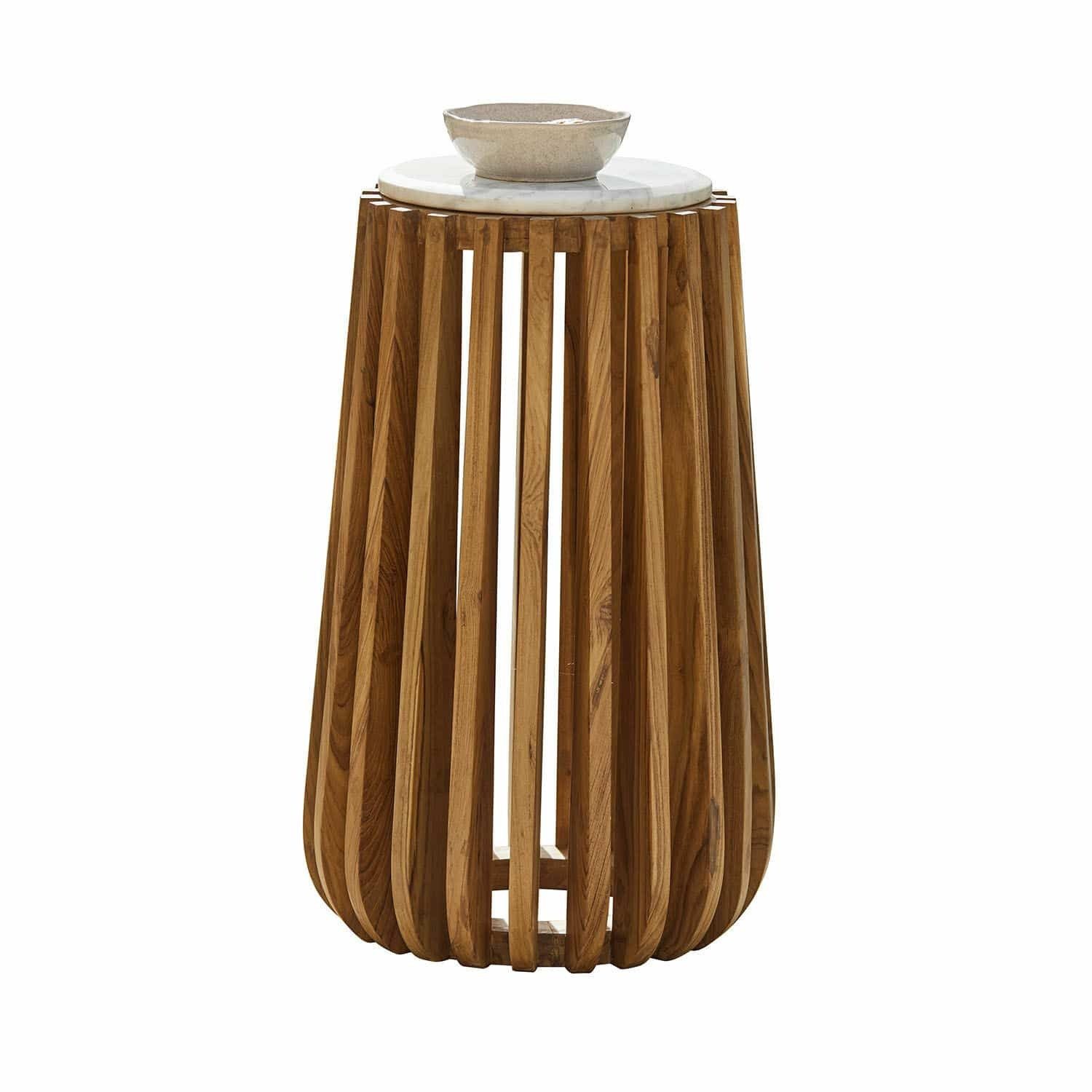 Mirabeau Gartentisch Beistelltisch Urbeline braun/weiß
