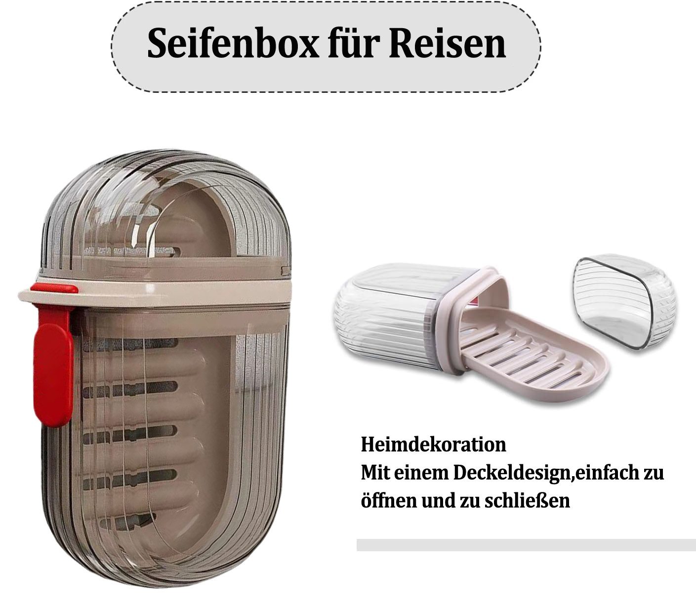 Coonoor Seifenschale Tragbare Reise-Seifenbox, versiegeltes und auslaufsich günstig online kaufen