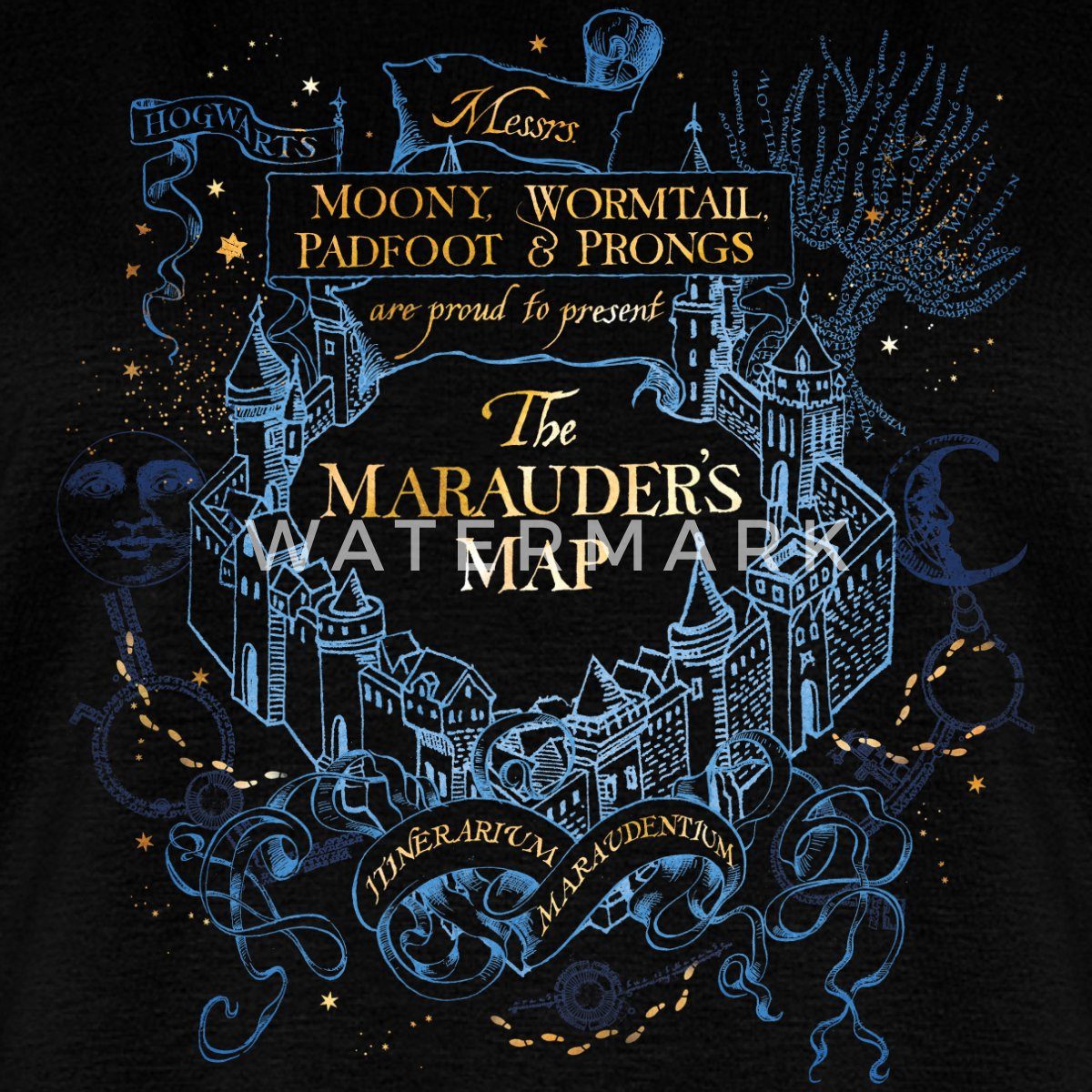 Spreadshirt T-Shirt Harry Potter The Marauder's Map Frauen Premium T-Shirt (1-tlg)