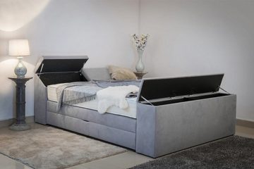 PAARA Boxspringbett Dubai mit Bettkasten Kopfteil Fußteil Stauraum, mit einzigartigem Belüftungssystem