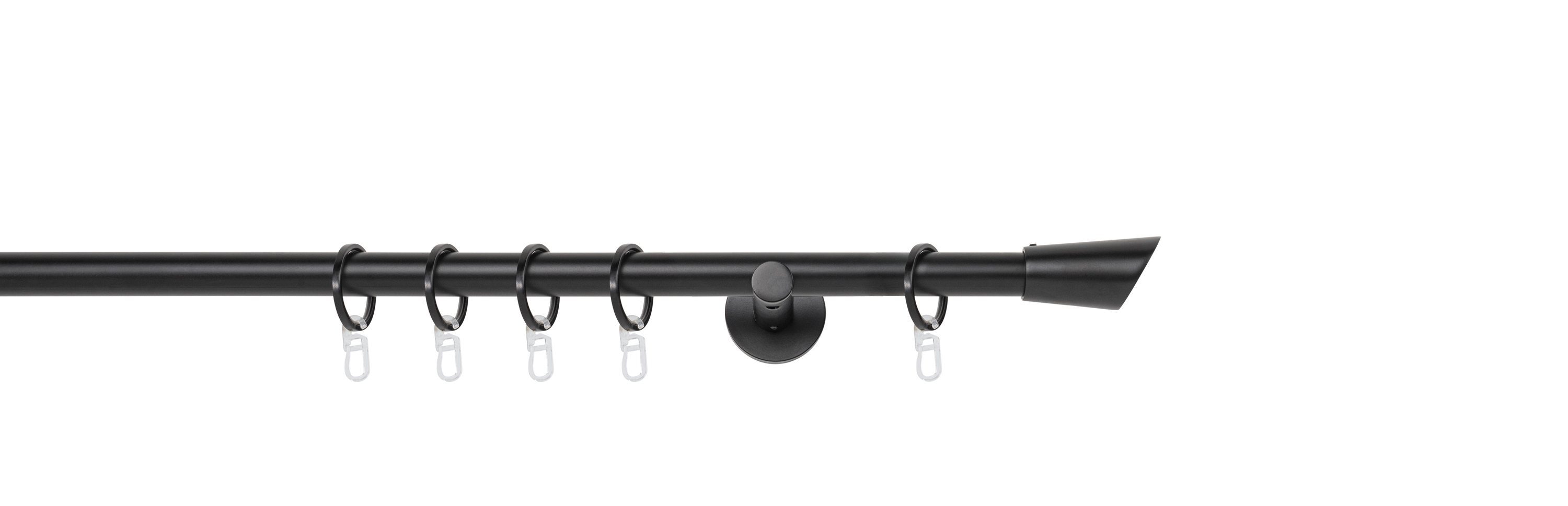 ondeco Gardinenstange Rundrohr Wandabstand 6,5cm Rag, Ø 20 mm, 1-läufig-läufig, Wunschmaßlänge, Bohren, verschraubt – Bild 2 von 2