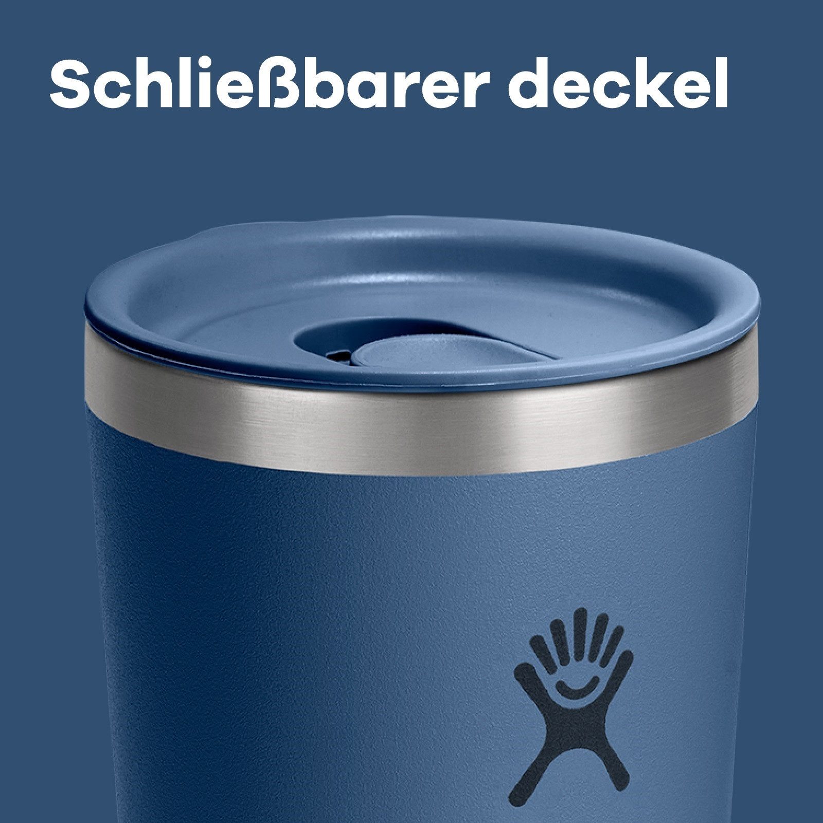 Hydro Flask Thermobecher 12 OZ All Around Tumbler Press-In Lid, 355 ml, 1-tlg., Edelstahl, Kompatibel mit Trinkhalmdeckel und verschließbaren Eindrückdeckel – Bild 4 von 5