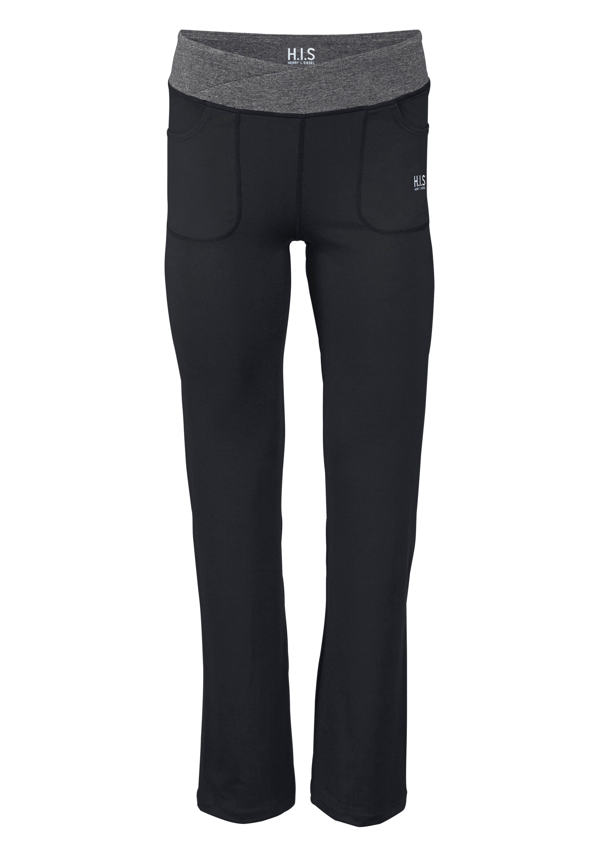 nachhaltigem Bund Jazzpants (Hose mit aus H.I.S aus schwarz K+L Material) recyceltem Material Wickeloptik