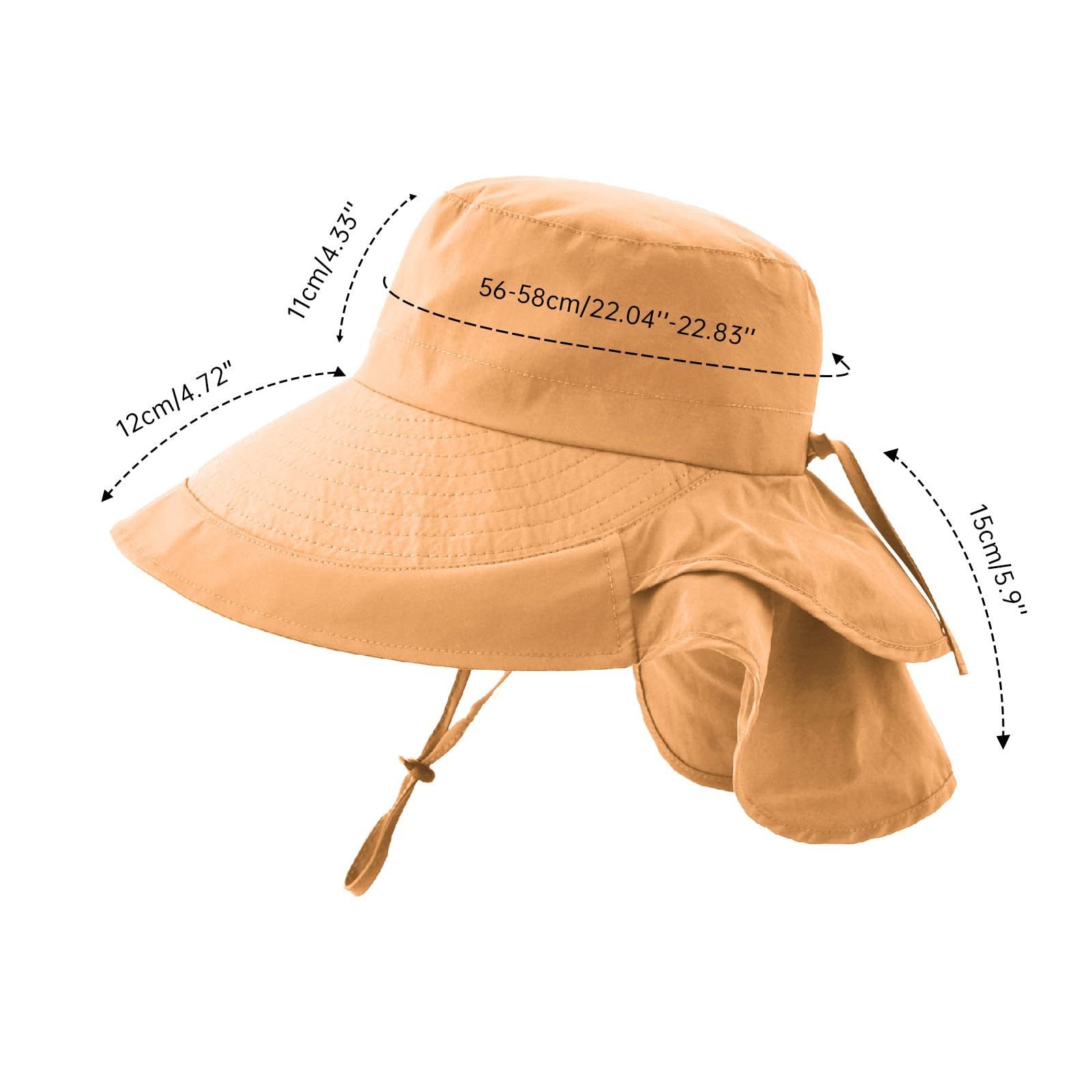 Coonoor Fischerhut Sonnenhut Damen UPF 50+ Outdoor UV Summer Cap mit Nacken günstig online kaufen