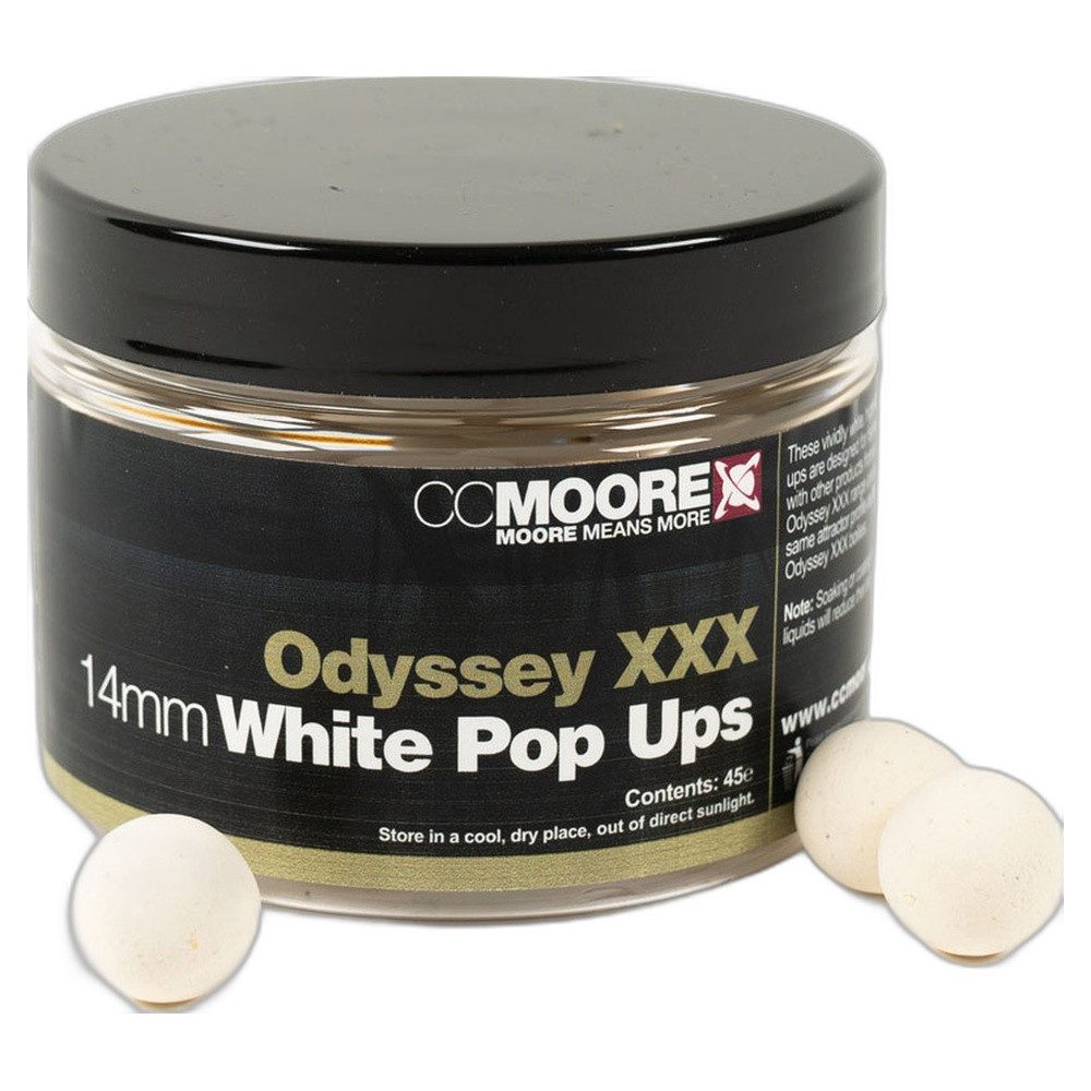 CC Moore Fischboilies Odyssey XXX White Pop Ups 14mm