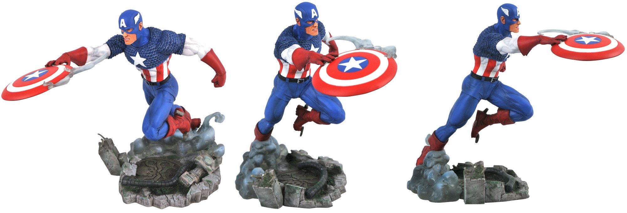 Diamond Select Actionfigur MARVEL GALLERY VS CAPTAIN AMERICA PVC STATUE
