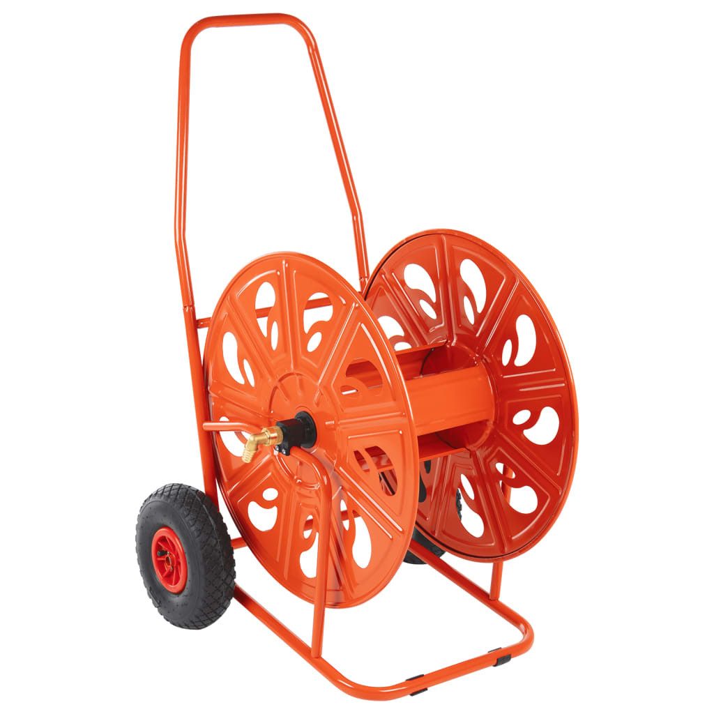 vidaXL Schlauchaufroller Schlauchwagen für 140 m 3/4" Schlauch Stahl