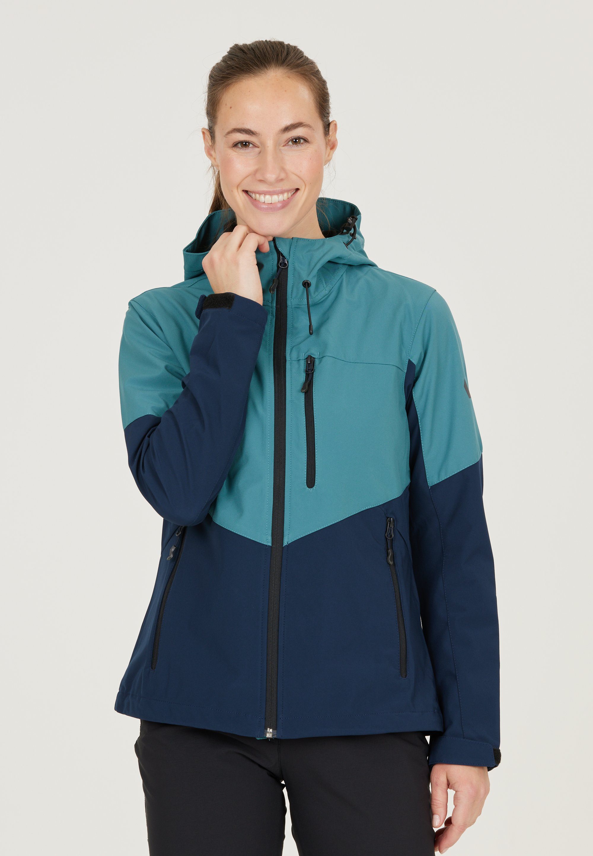 Funktionsmaterial aus wind- und dunkelblau Rosea wasserdichtem WHISTLER Outdoorjacke