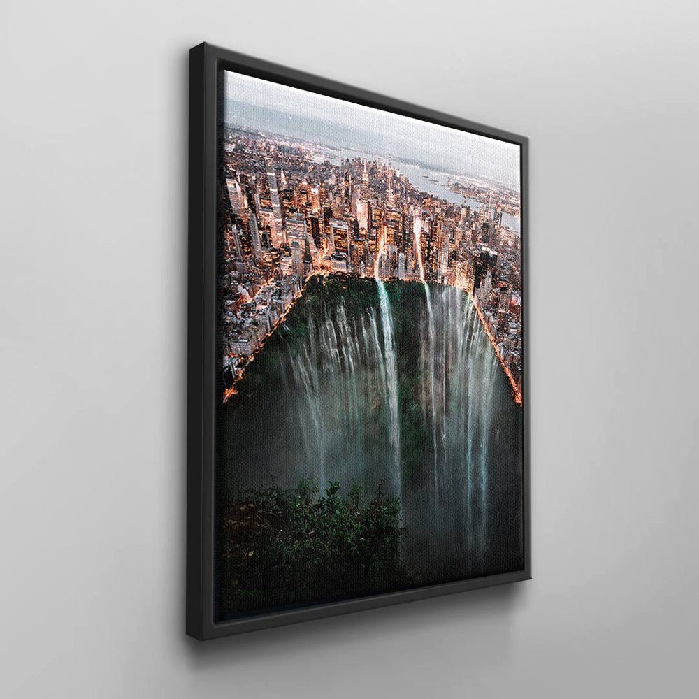 Rahmen Wandbilder schwarzer Leinwandbild, von DOTCOMCANVAS® Moderne DOTCOM CANVAS