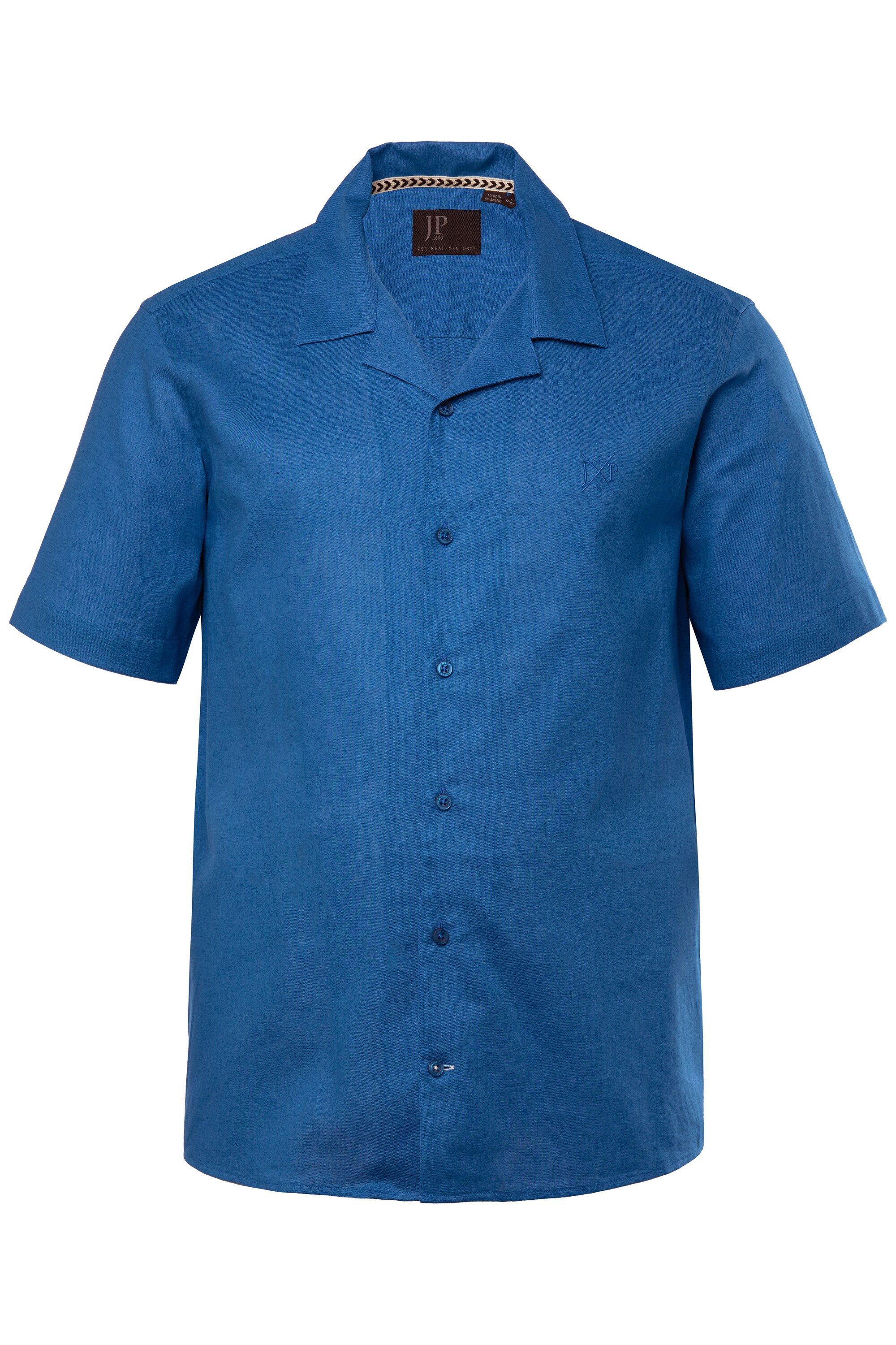JP1880 Kurzarmhemd Hemd Halbarm Leinenmix Kubakragen günstig online kaufen