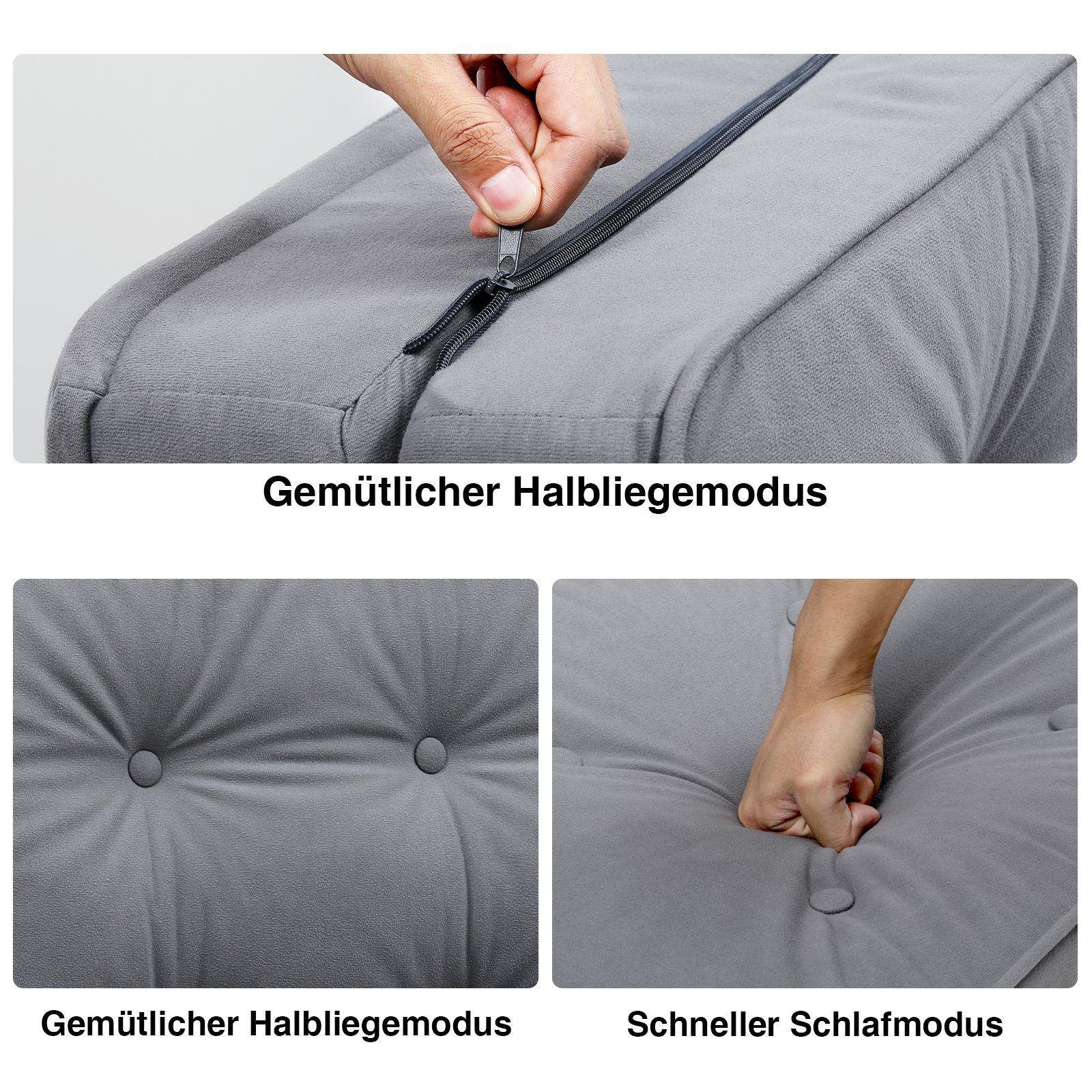 COMHOMA Kindersofa Schlafsofa Bodensofa Klappbar Bodensessel mit Schlaffunktion bettsofa