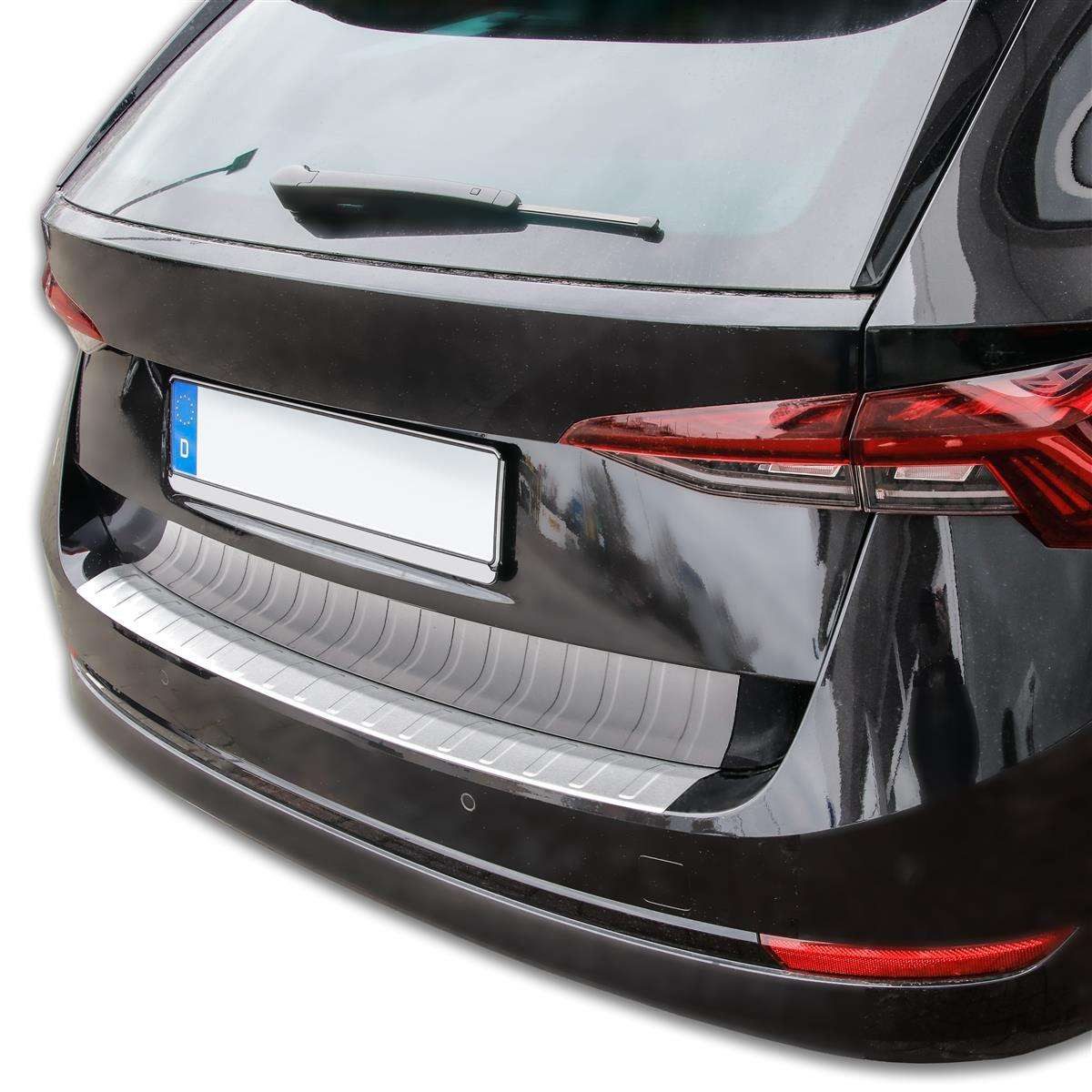 RECAMBO Ladekantenschutz für SKODA Octavia 4 Kombi, ab 2020- Stoßstangenschutz, V2A rostfrei, Exklusive Optik, praktischer Schutz & perfekte Passform