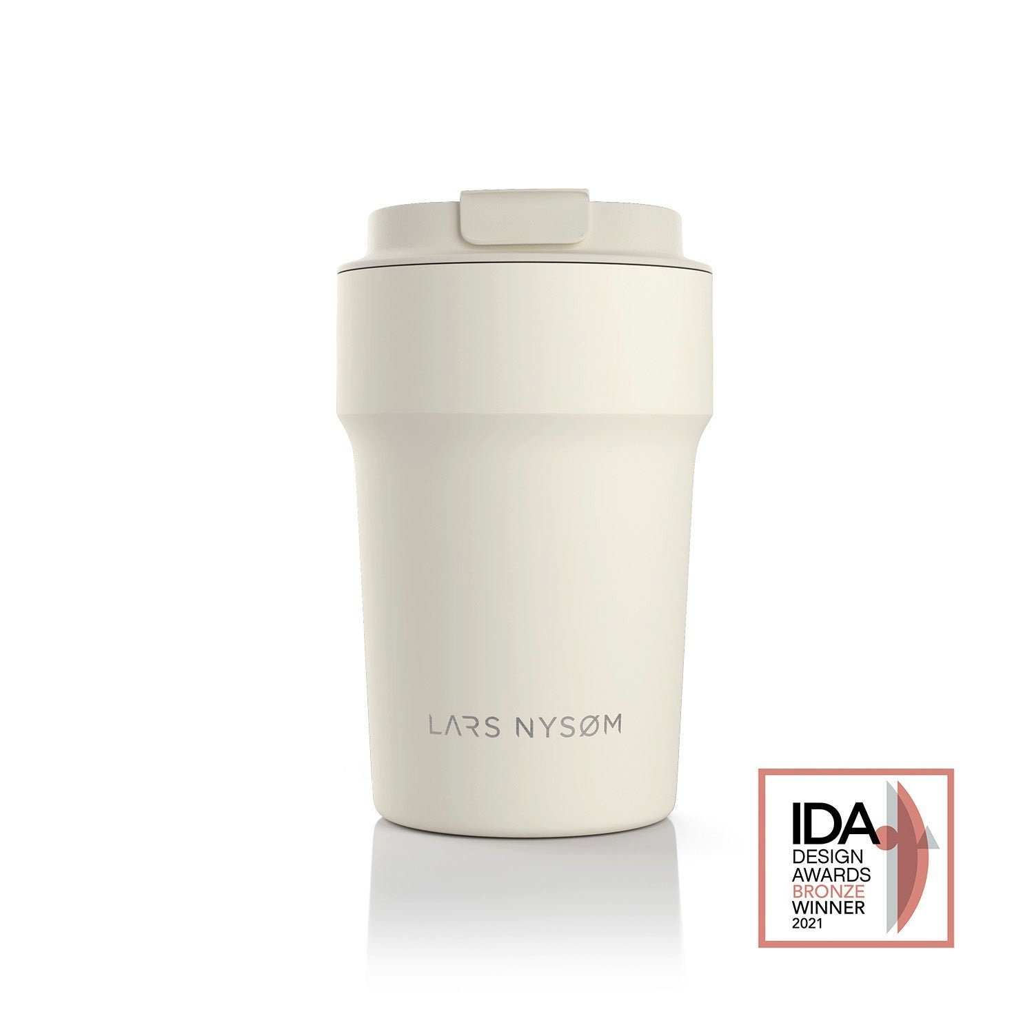 LARS NYSØM Thermobecher Bevægelse, Edelstahl, Auslaufsicherer Travel-Mug für Kaffee und Tee unterwegs 380ml 500ml