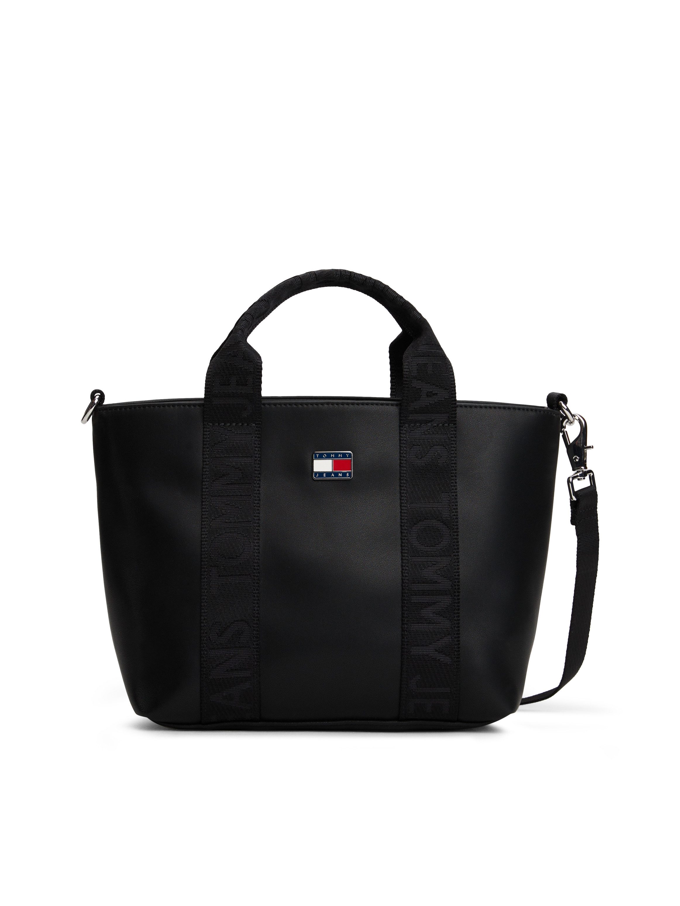 Tommy Jeans Tragetasche TJW DAILY ELEVATED MINI TOTE, Damen Umhängetasche, Schultertasche mit logobedruckten Band