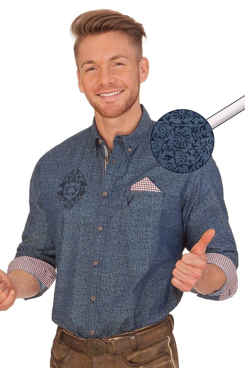 KRÜGER BUAM Trachtenhemd Trachtenhemd - ANIAN - marine