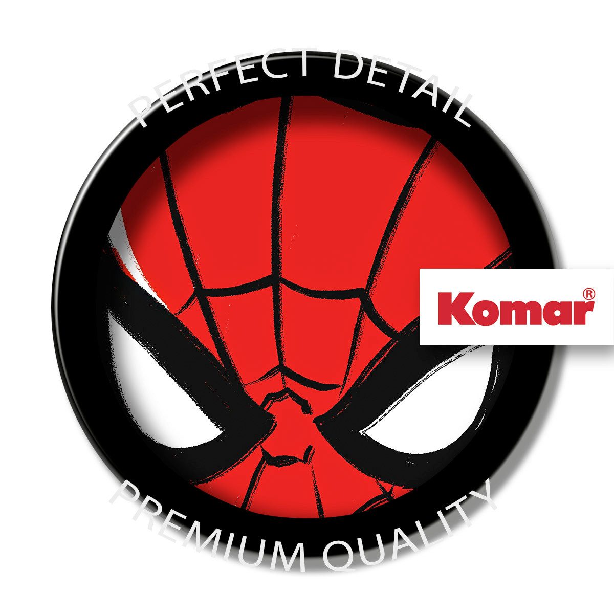 Komar Fototapete Wandtattoo - Spider-Man Headshot - Größe 125 x 125 cm, glatt, bedruckt, Comic, (1 St)