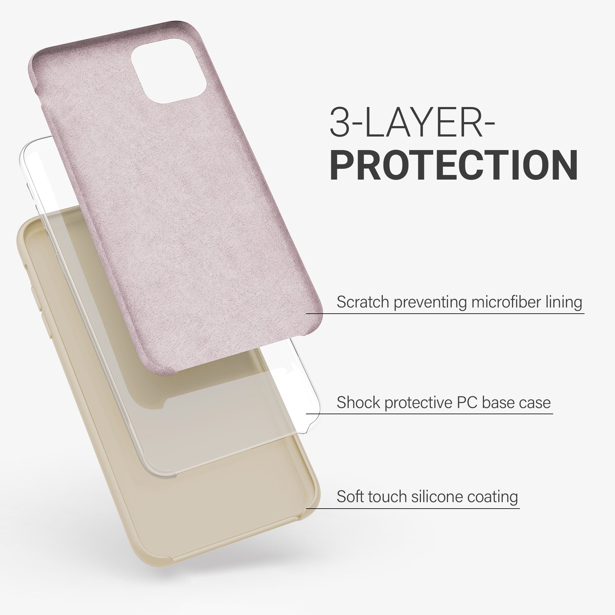 kwmobile Handyhülle Handyhülle für Apple iPhone 11 Hülle, Weiches Handy Silikon Case - Schutzhülle Cover
