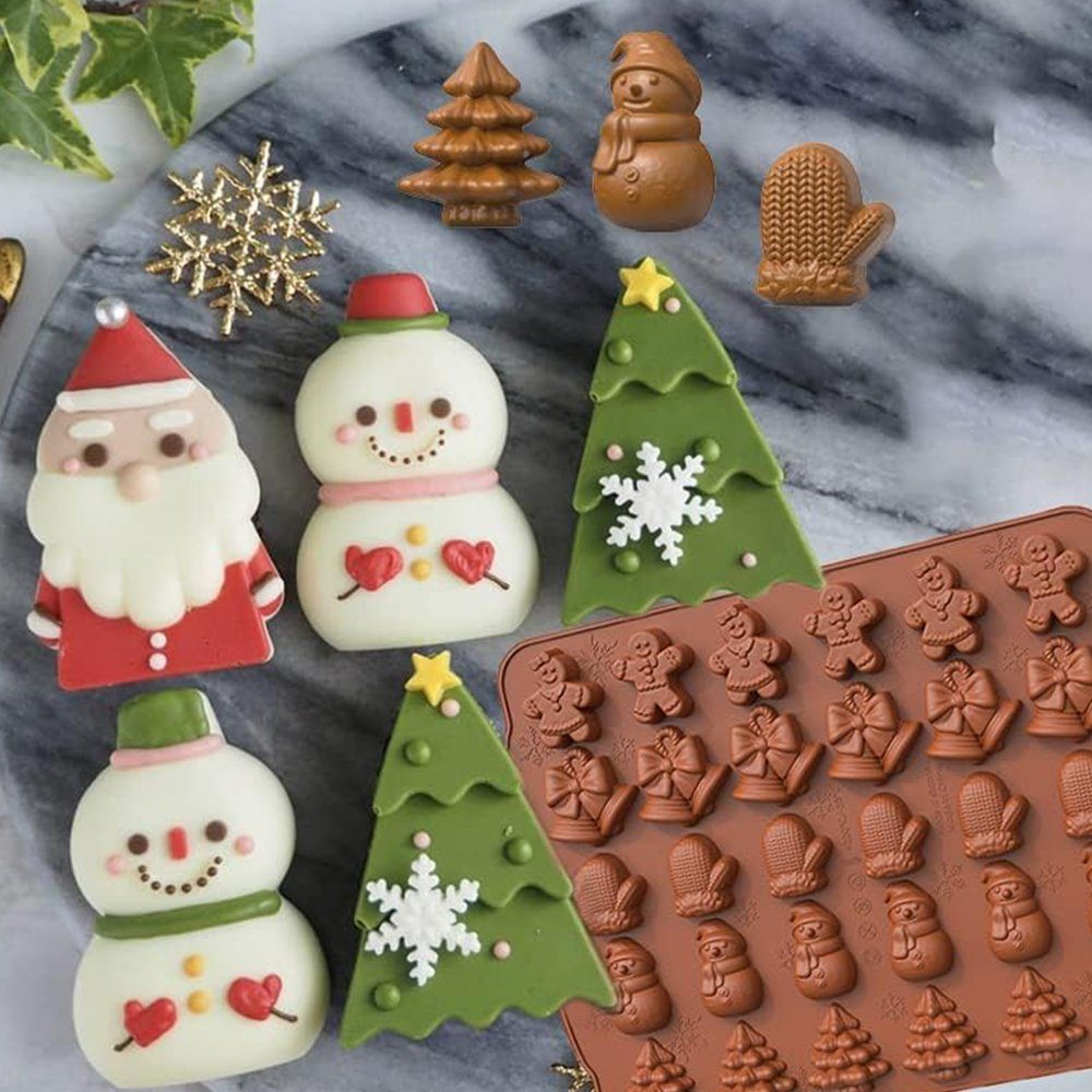 Schokoladenform Süßigkeiten, für Schokoladenformen zum Gelee Pralinenform Weihnachten NUODWELL