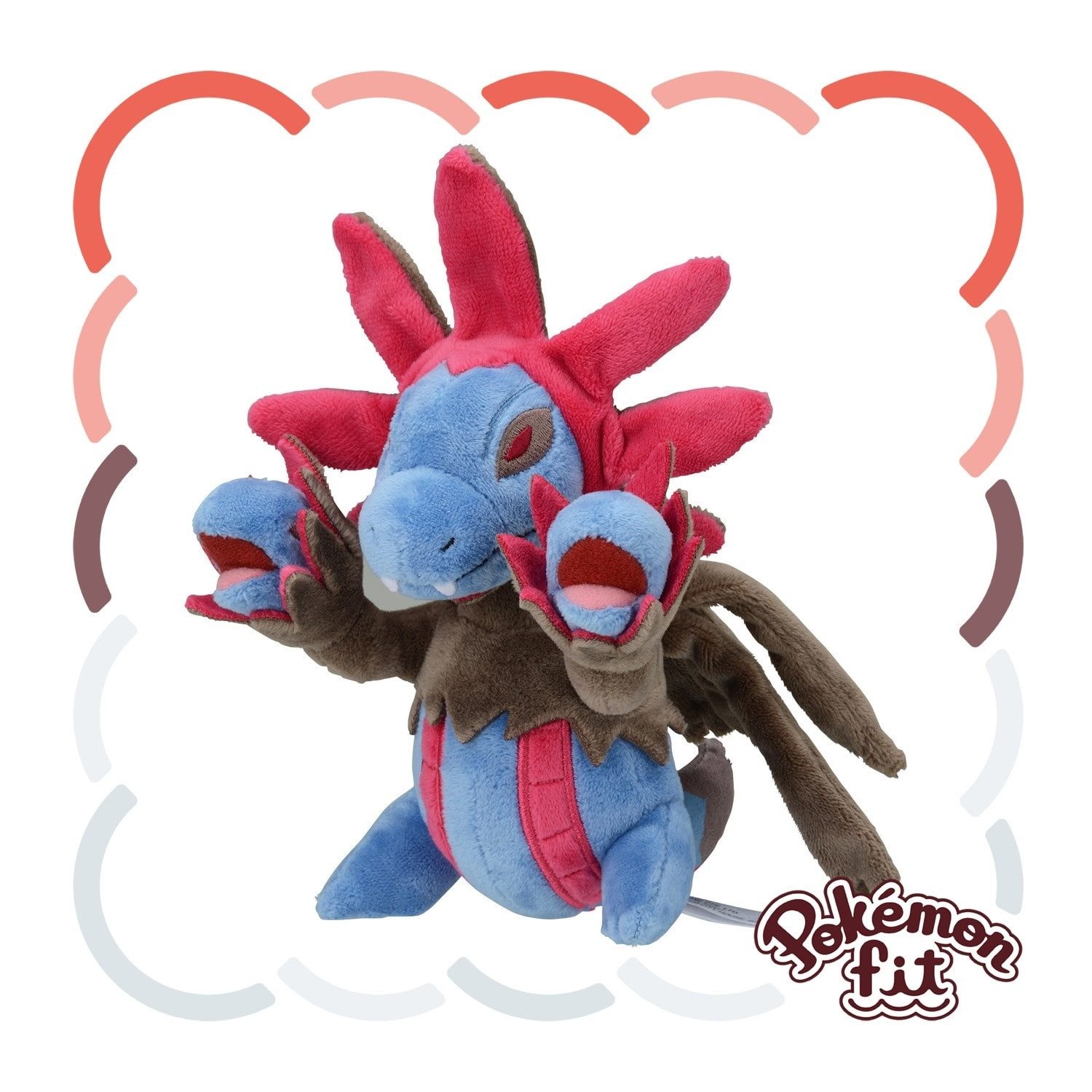 Pokémon Center Plüschfigur Pokemon Trikephalo Kuscheltier - 17 cm Plüschtier Hydreigon