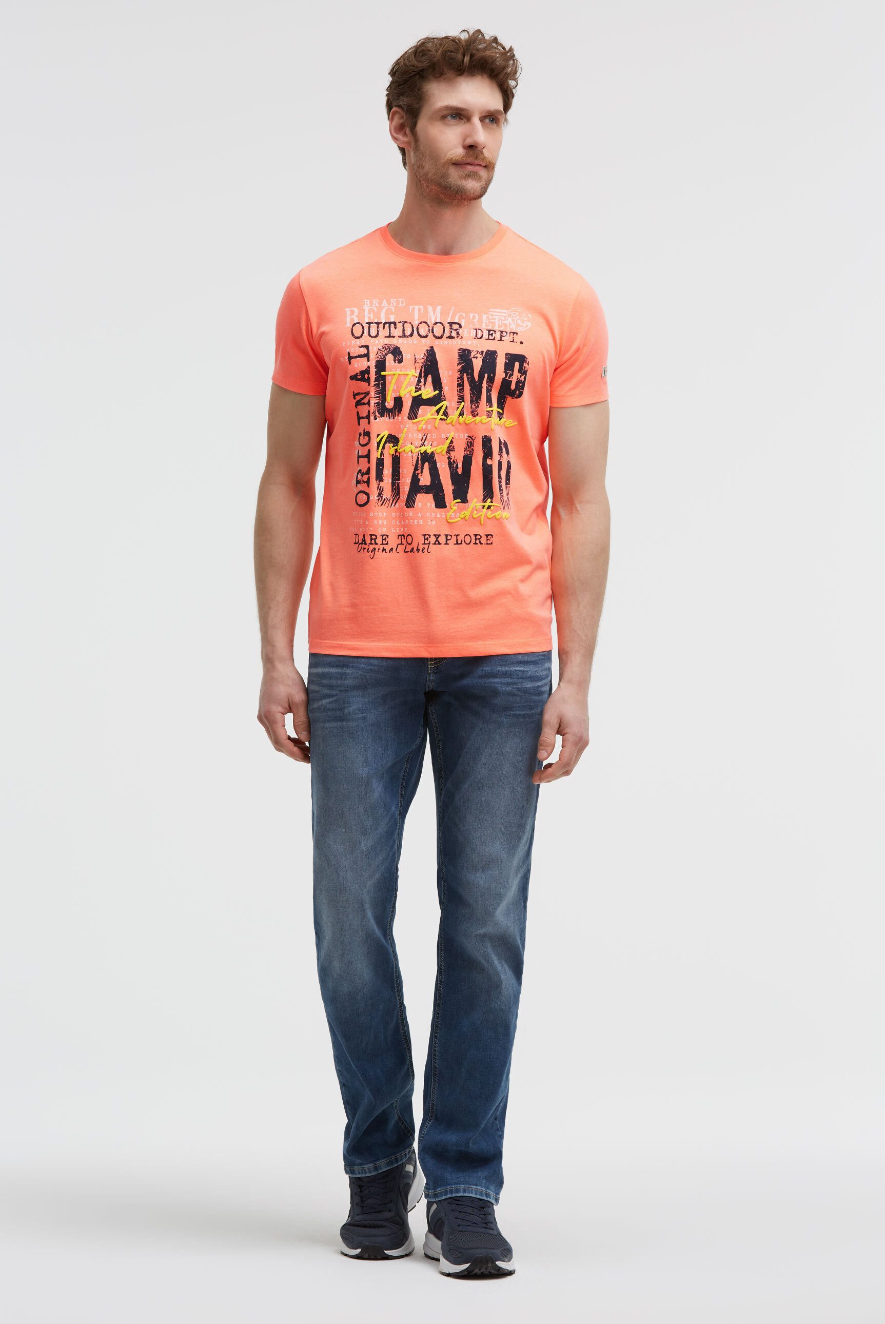 CAMP DAVID Rundhalsshirt mit Necktape