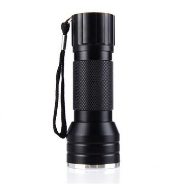 Hikity Taschenlampe UV Taschenlampe Schwarzlicht 21 LED Taschenlicht Bernstein Handlampe (395nm, mit Handschlaufe), aschenlampe Lichthärtungsgerät