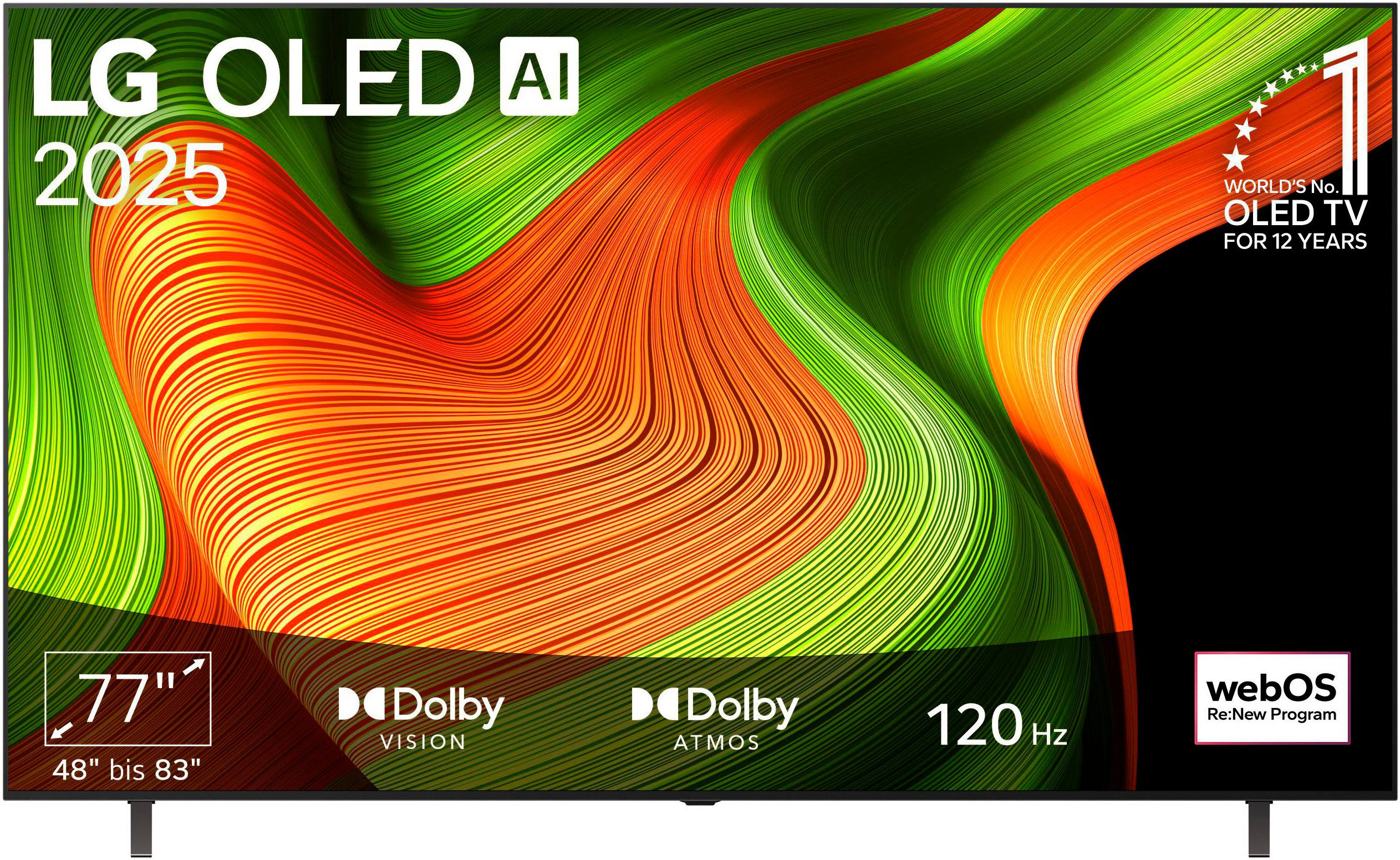 Valentinstagsgeschenk LG OLED77B59LA OLED-Fernseher (195 cm/77 Zoll, 4K Ultra HD, Smart-TV), schwarz