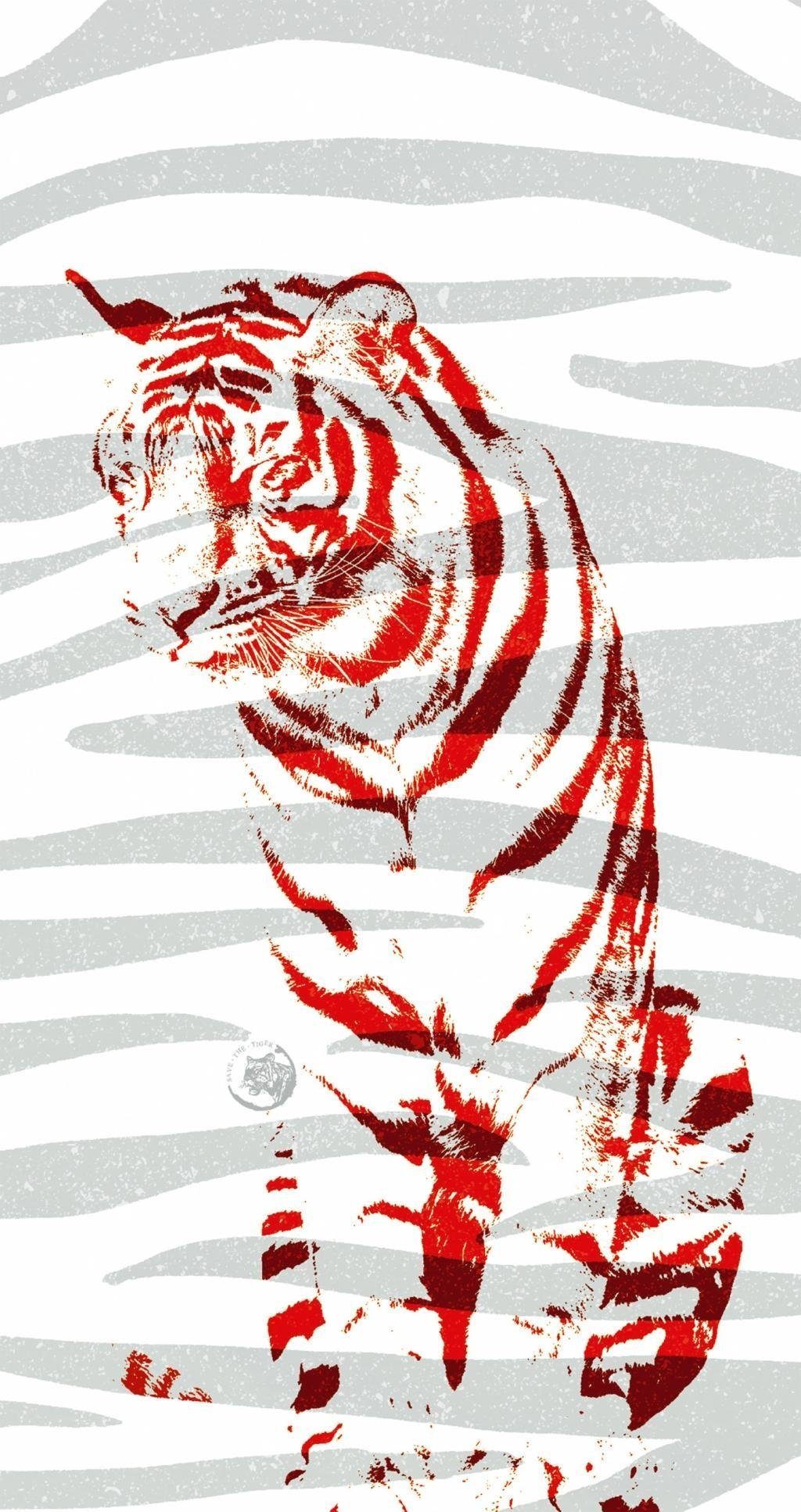Gerstenberg Verlag Notizbuch Save the Tiger Schmales Notizheft - Motiv Roter Tiger - blanko