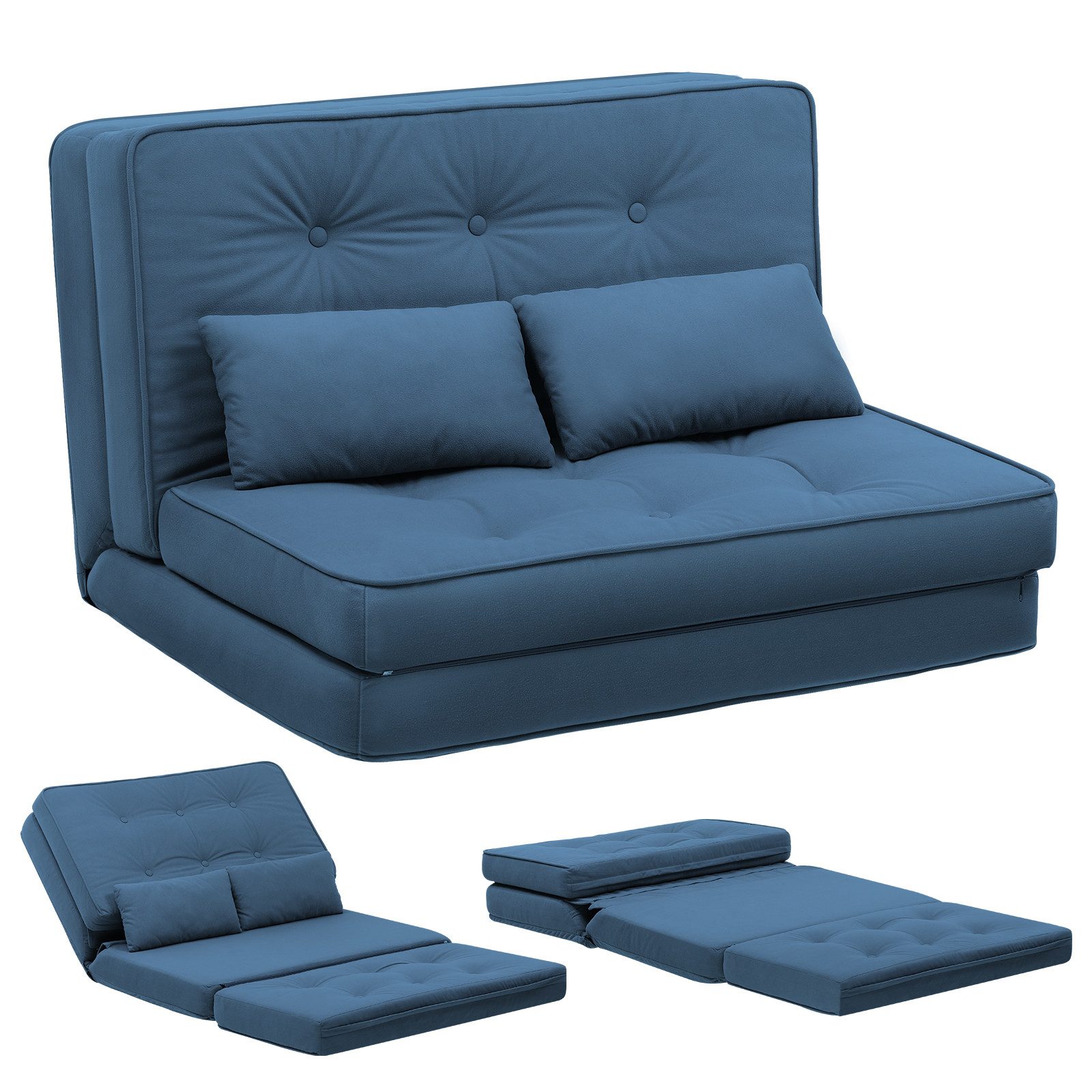 COMHOMA Kindersofa Schlafsofa Bodensofa Klappbar Bodensessel mit Schlaffunktion bettsofa