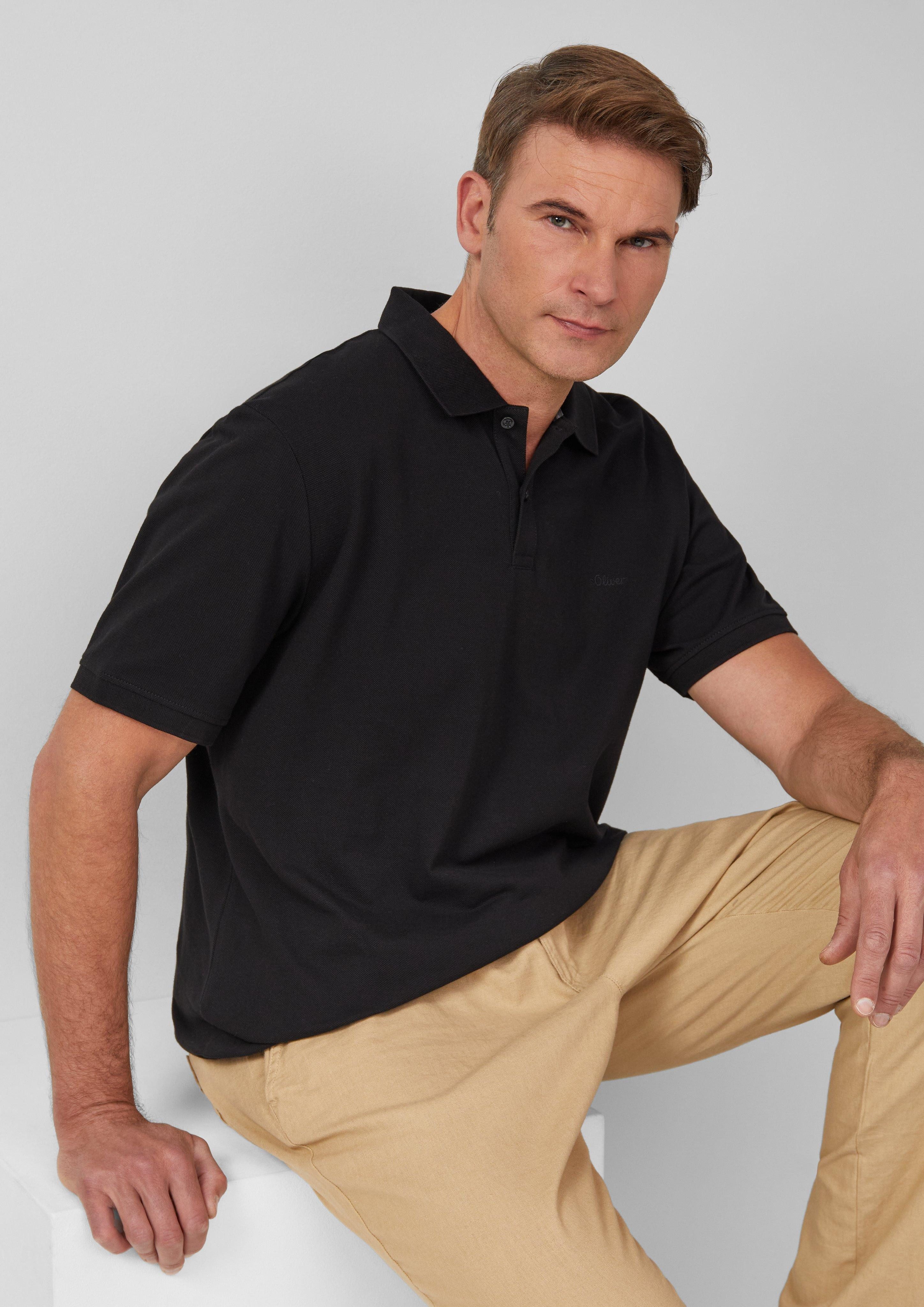 s.Oliver Kurzarmshirt Poloshirt aus Baumwollpiqué günstig online kaufen