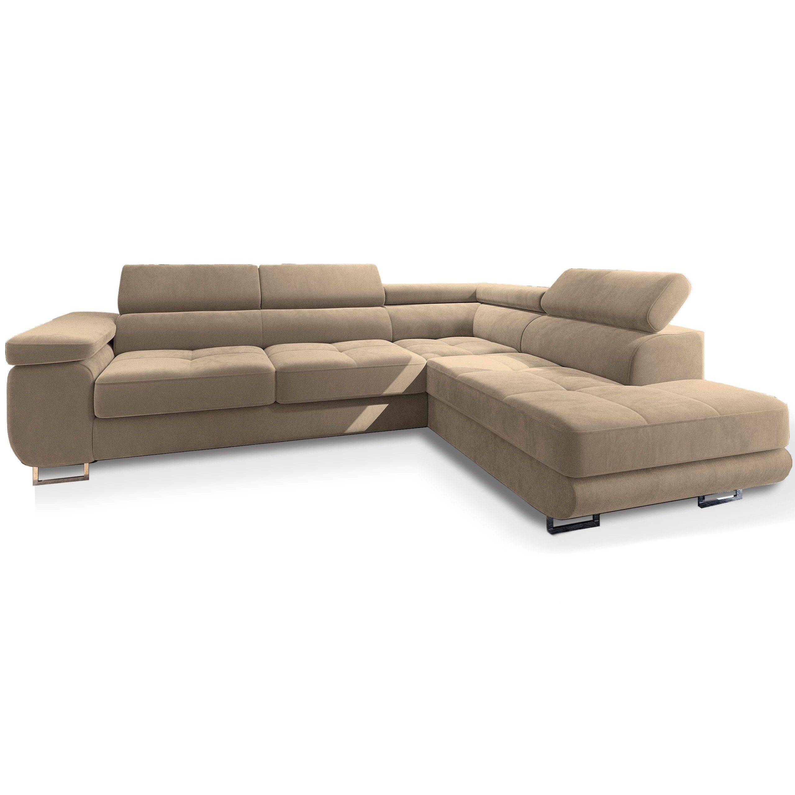 Masseno Ecksofa SELVA mit Schlaffunktion L-Form, Sofa mit Bettkasten günstig online kaufen