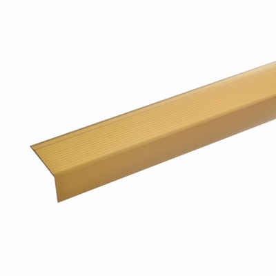 acerto® Treppenkantenprofil acerto® Alu Treppenwinkel-Profil 100cm 28x50mm gold selbstklebend